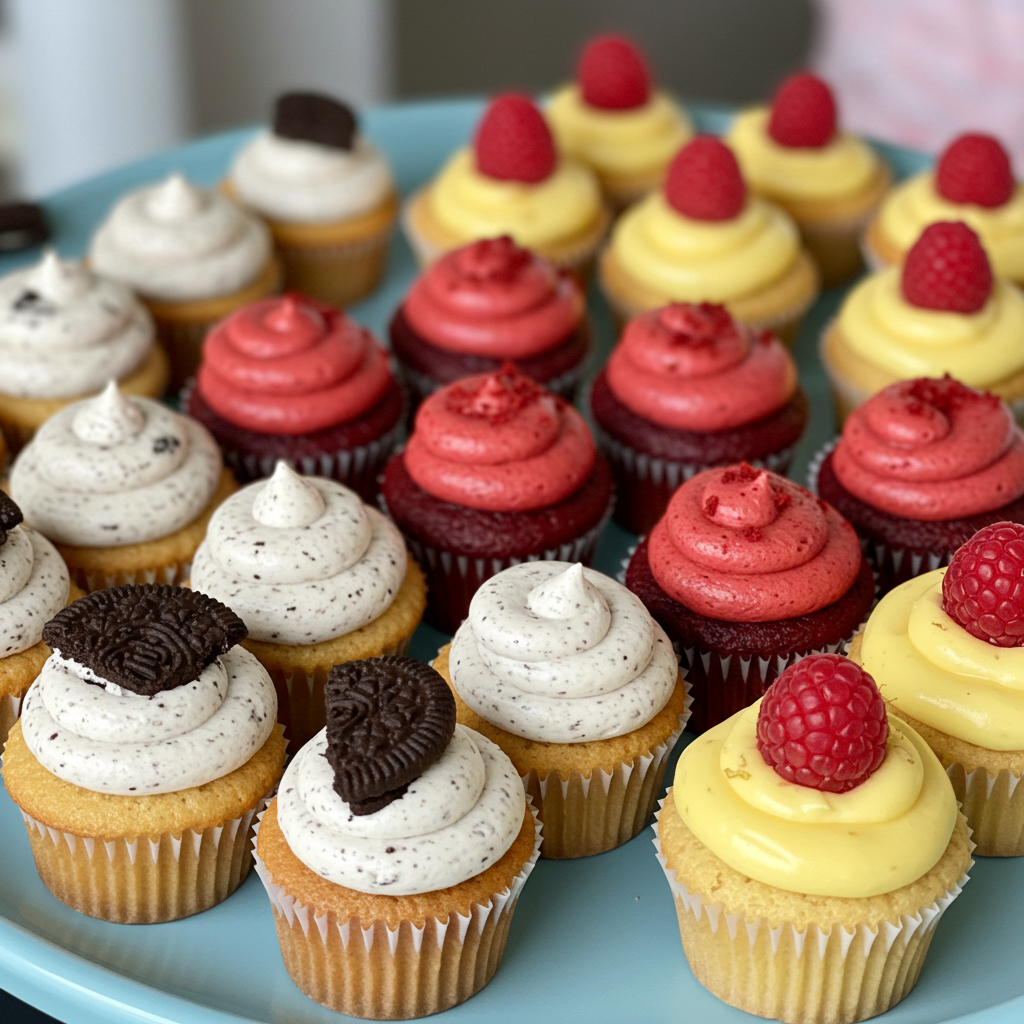 Assorted cupcakes in popular flavors for older kids