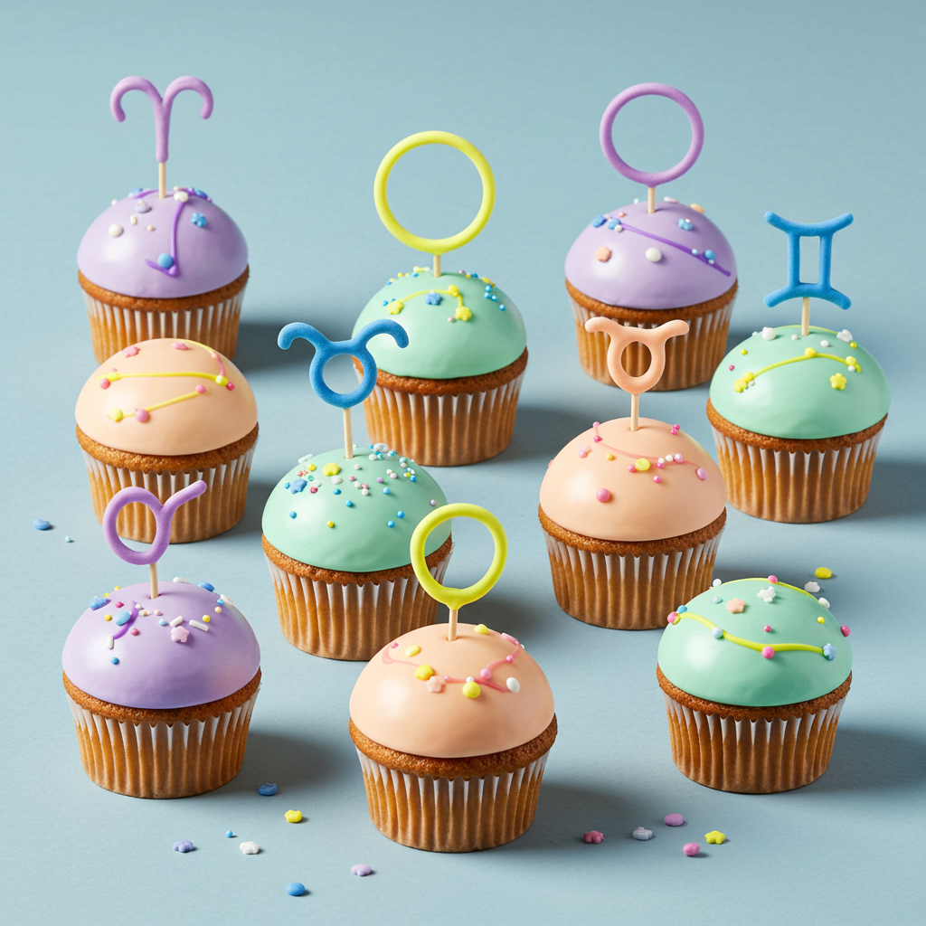 Trendy cupcakes with pastel, neon, and personalized styles
