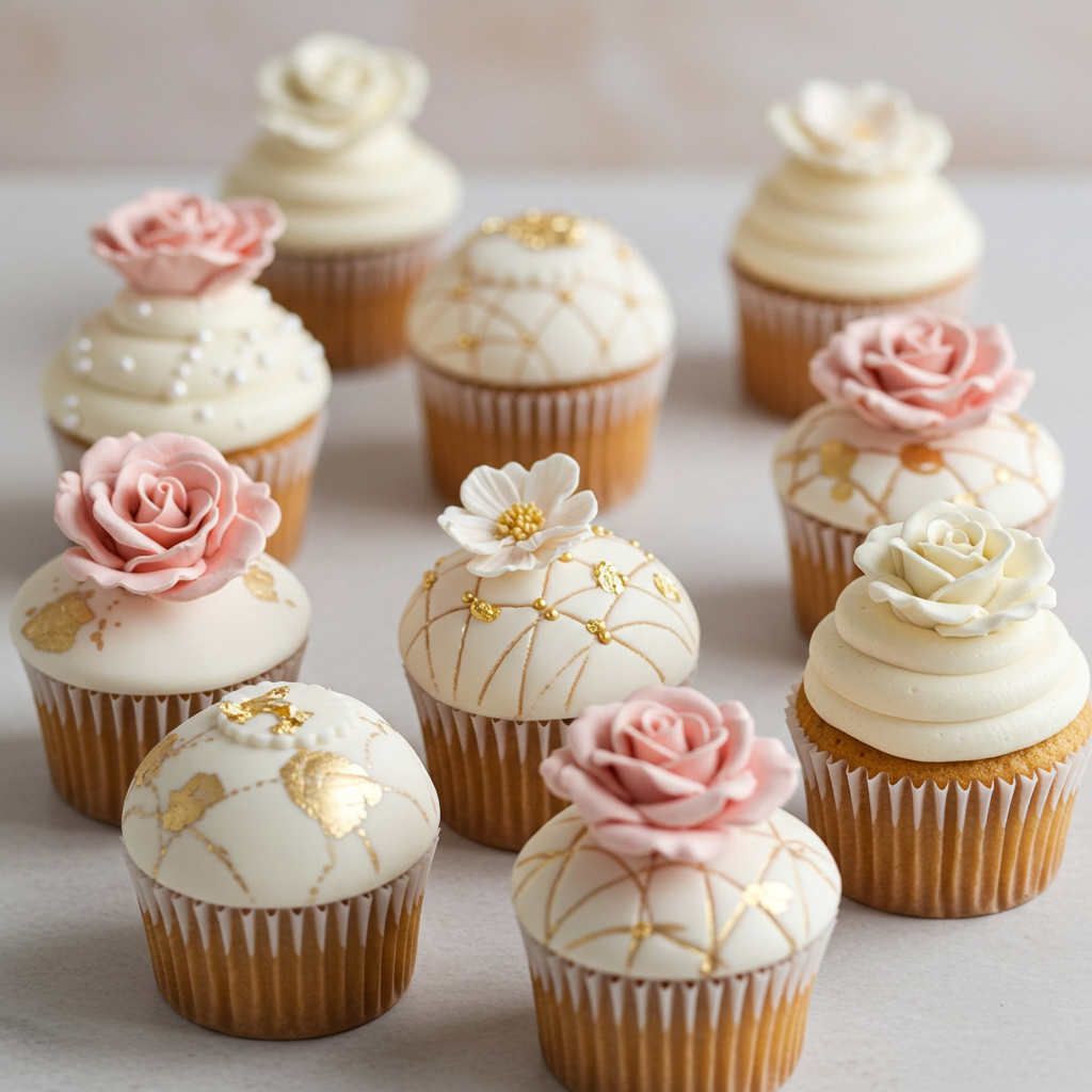Elegant cupcakes for milestone adult birthdays