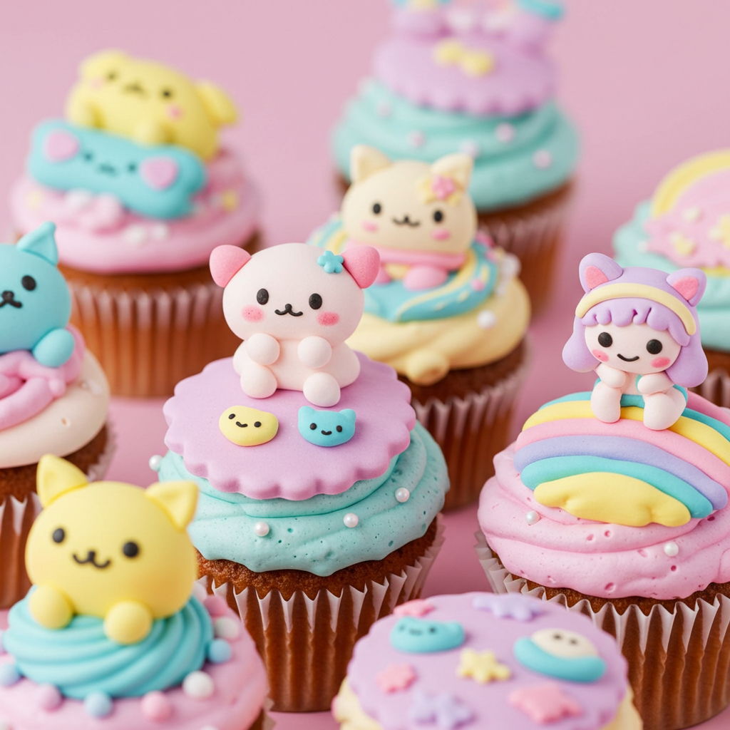 Brightly themed cupcakes for school-age kids and teens