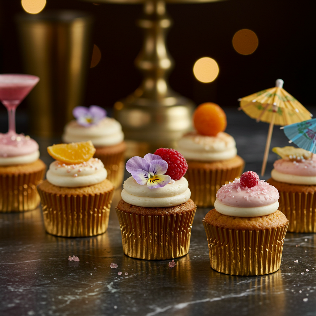 Sophisticated cupcakes for adult birthday celebrations