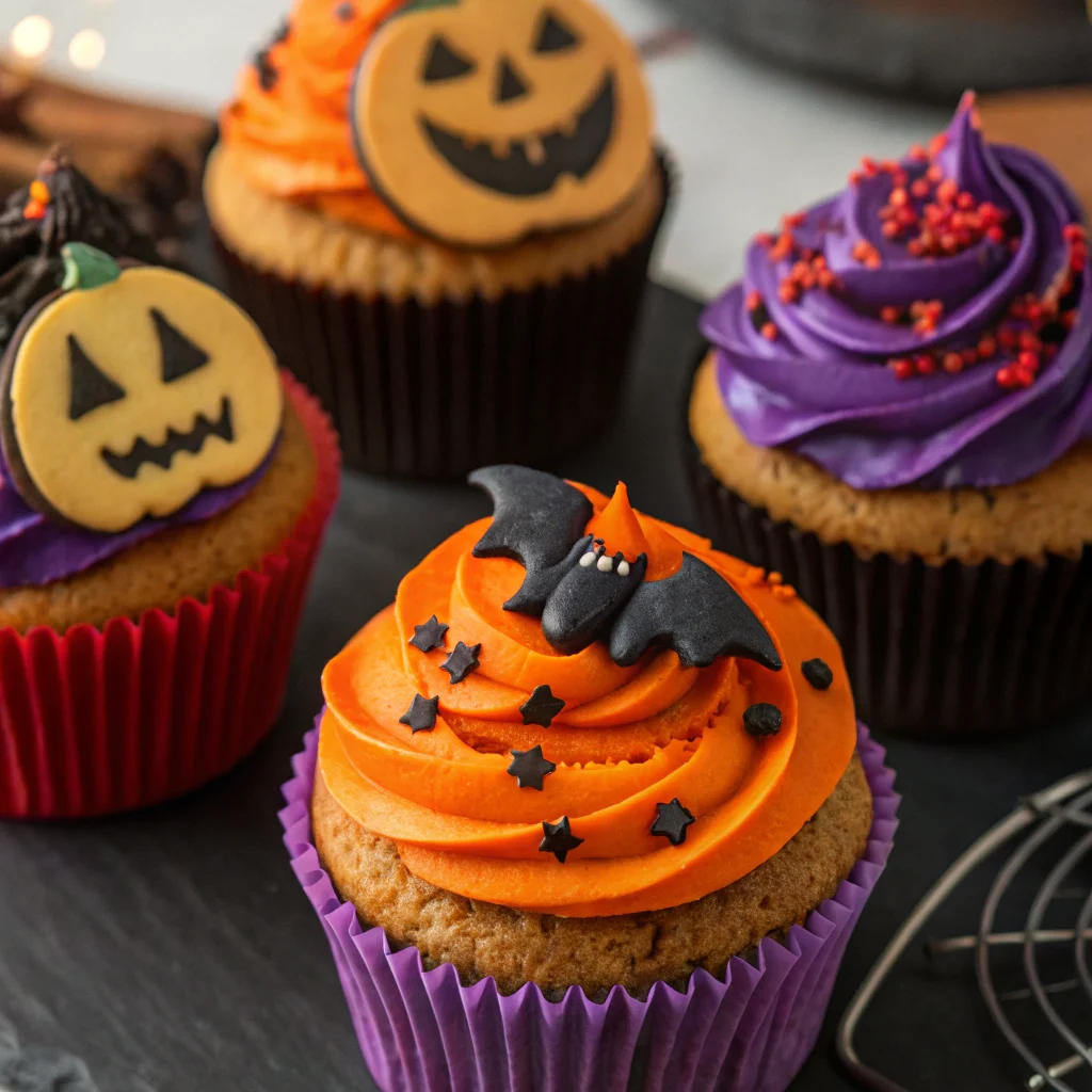 Sugar-free Halloween cupcakes