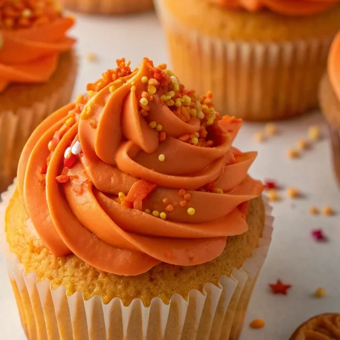 orange-themed cupcakes