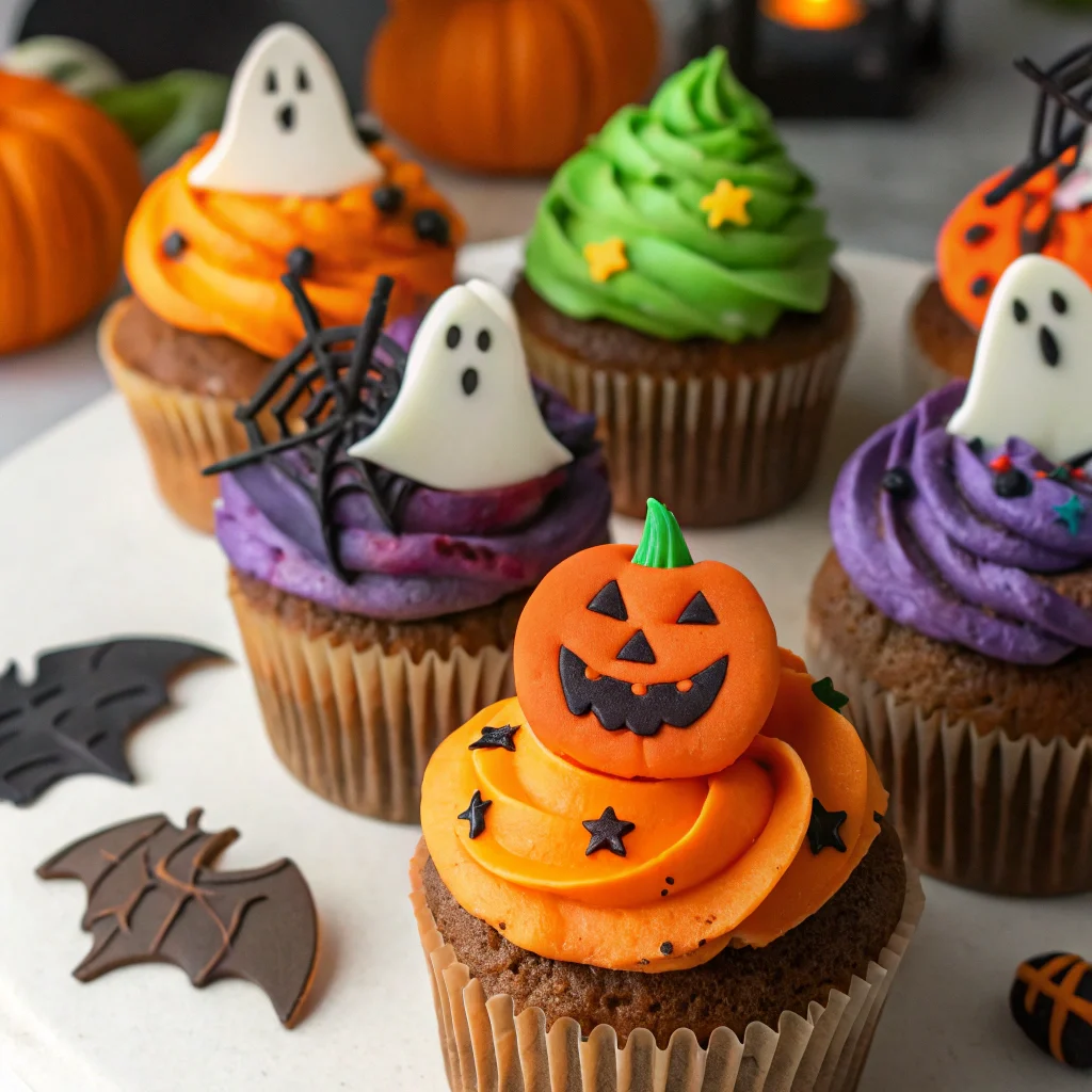 decorate halloween cupcakes