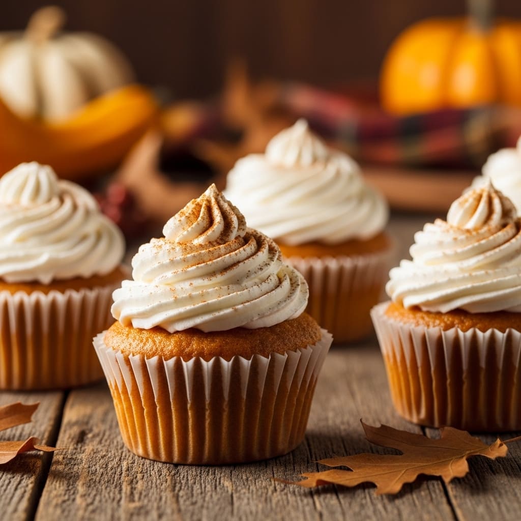 pumpkin pie cupcakes