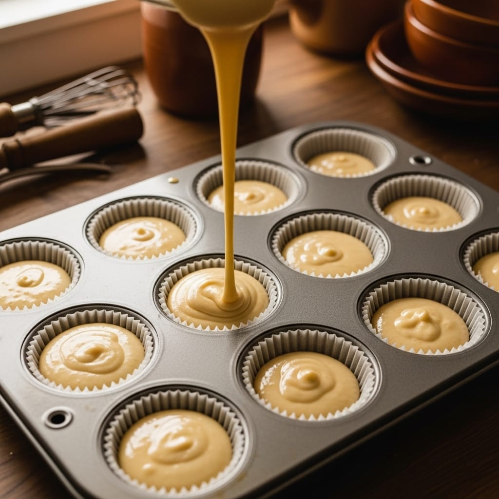 mixing cupcakes technique