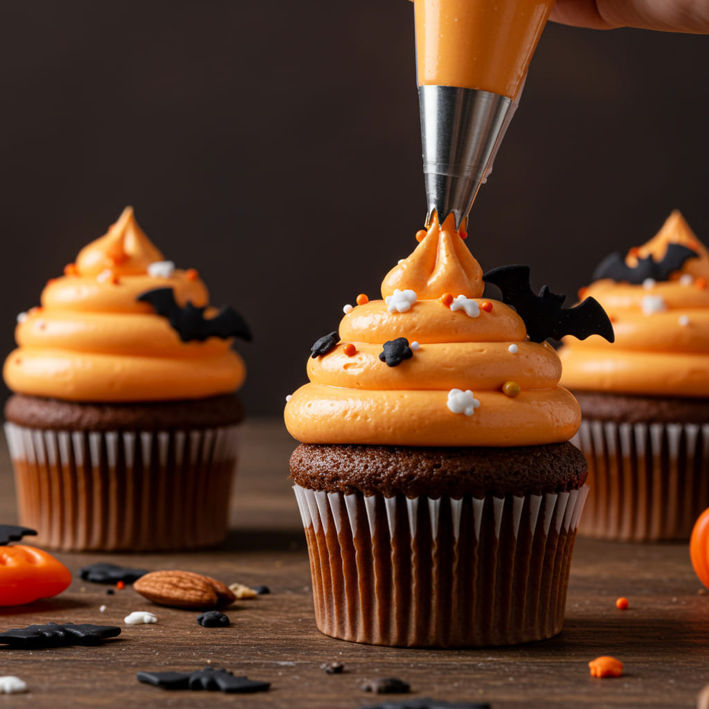 Nut-free Halloween cupcakes