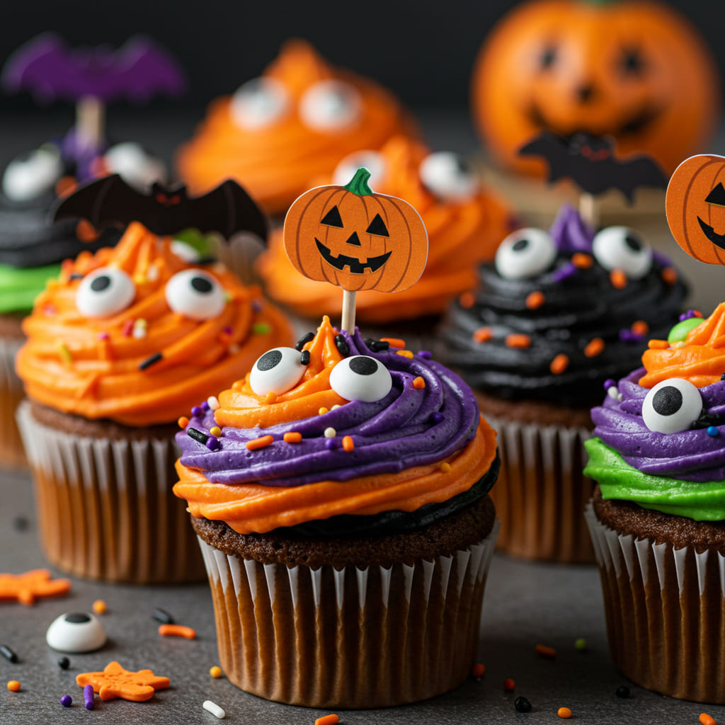 Halloween cupcake frosting
