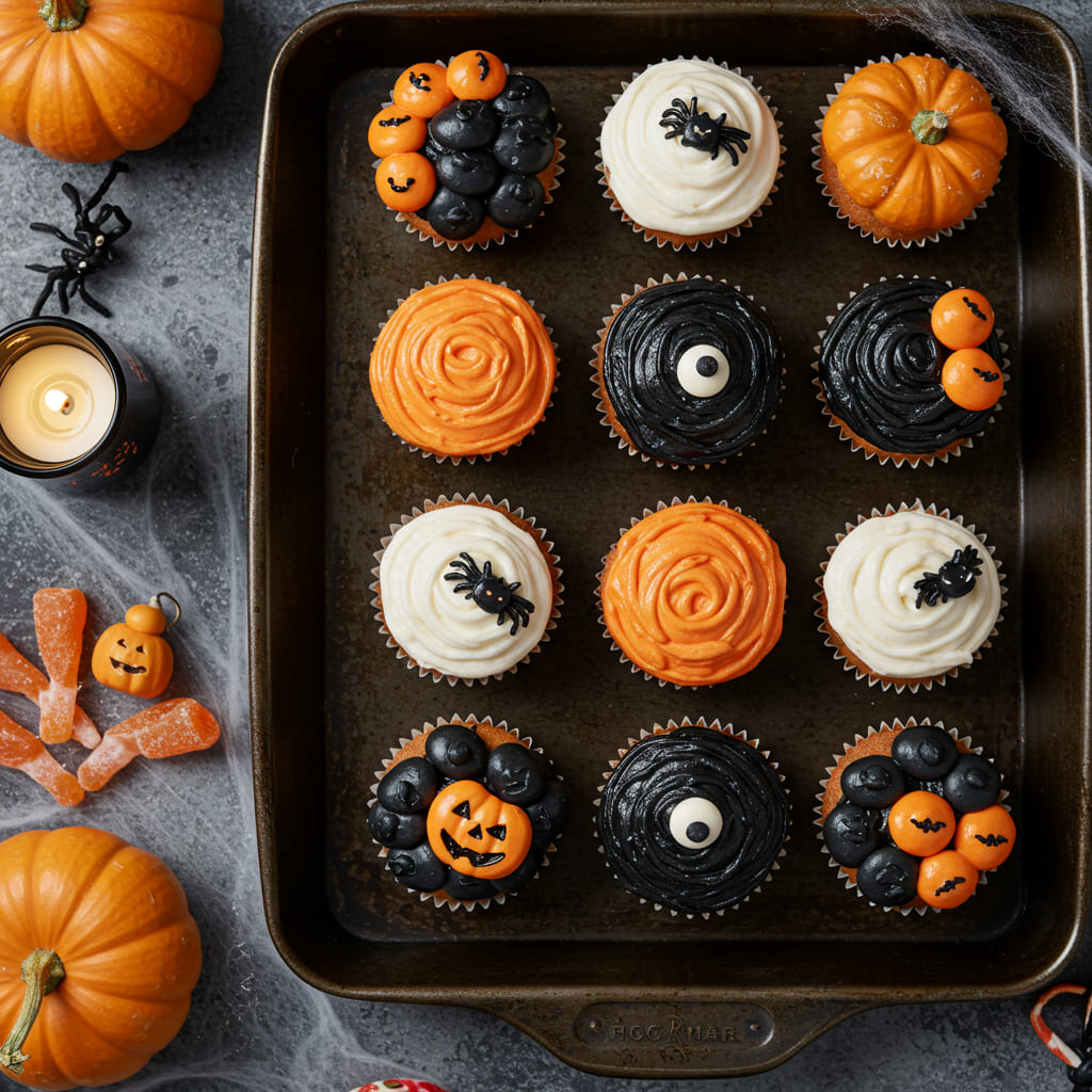 Low-Carb Halloween Cupcakes