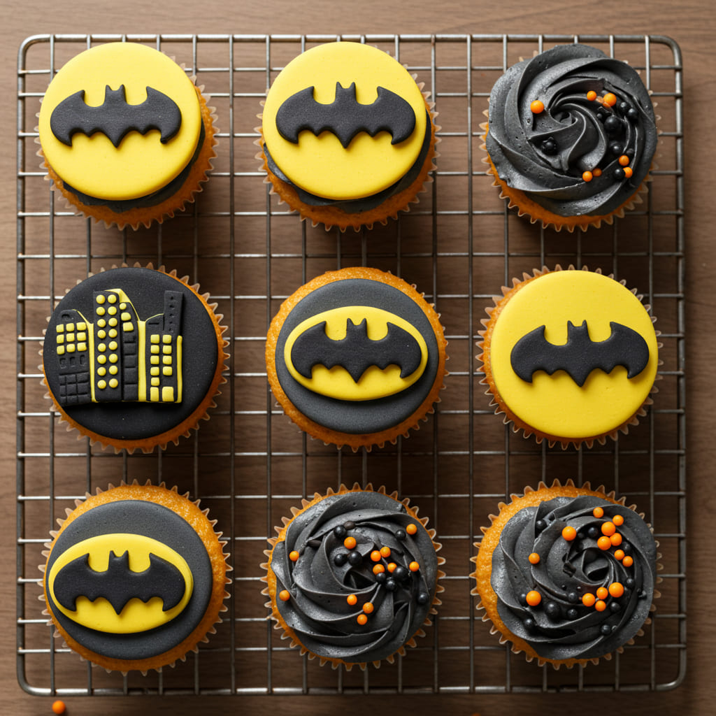 Batman Halloween cupcakes