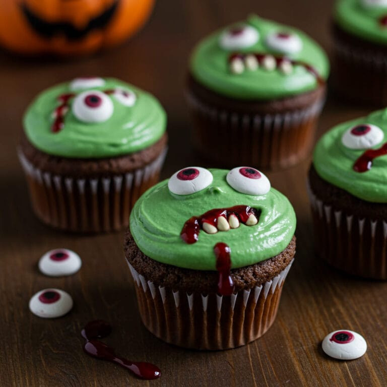 Terrifyingly Irresistible Zombie Halloween Cupcakes