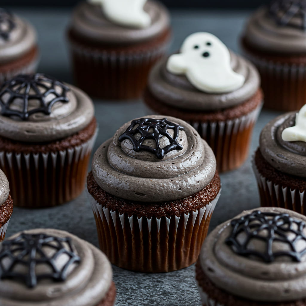 Keto Spooky Cupcakes