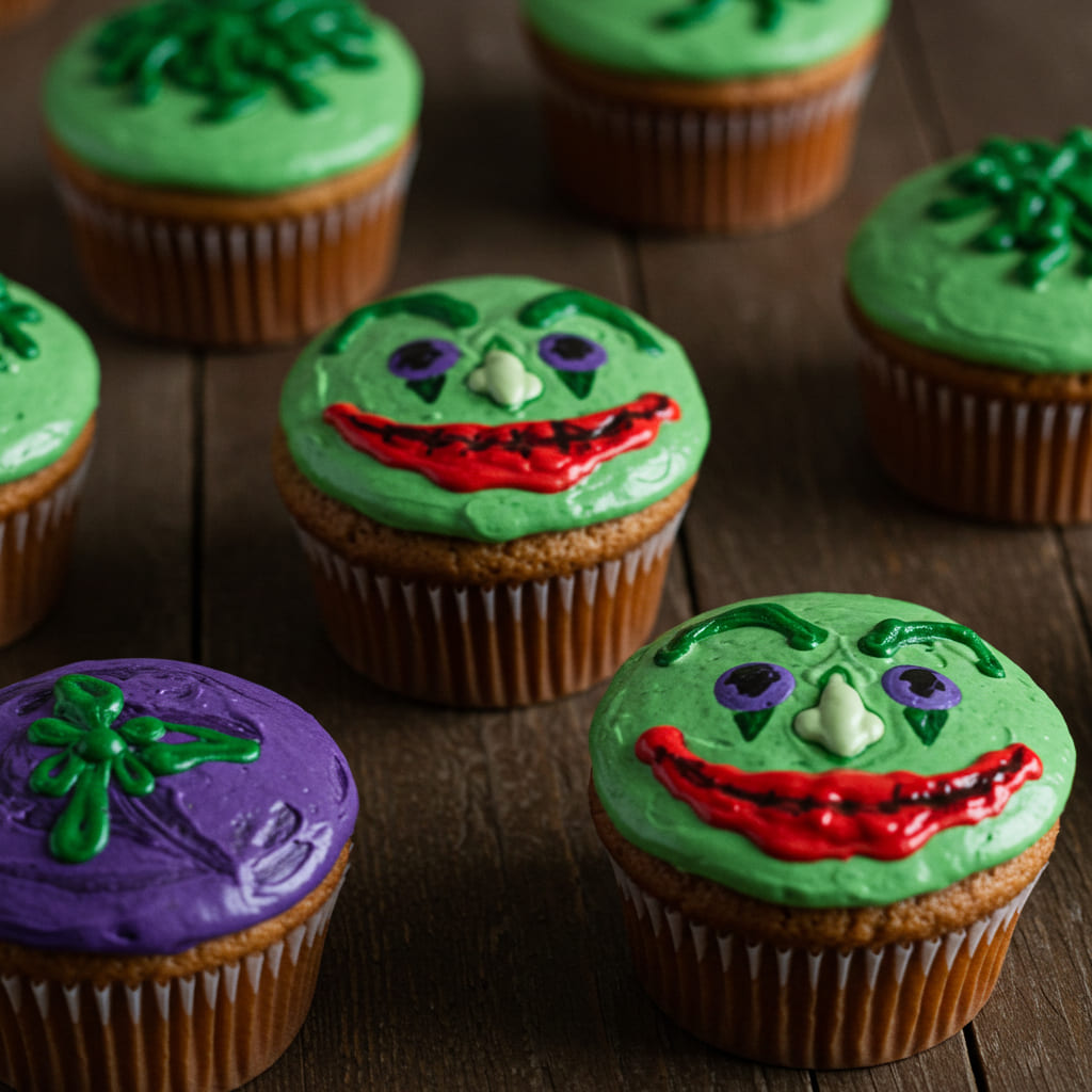 Joker Halloween Cupcakes