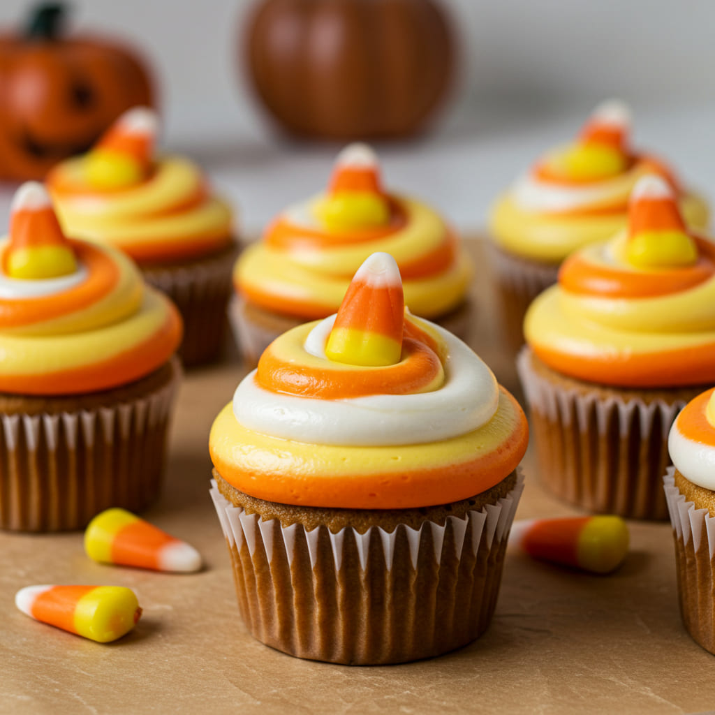 Candy Corn Cupcakes