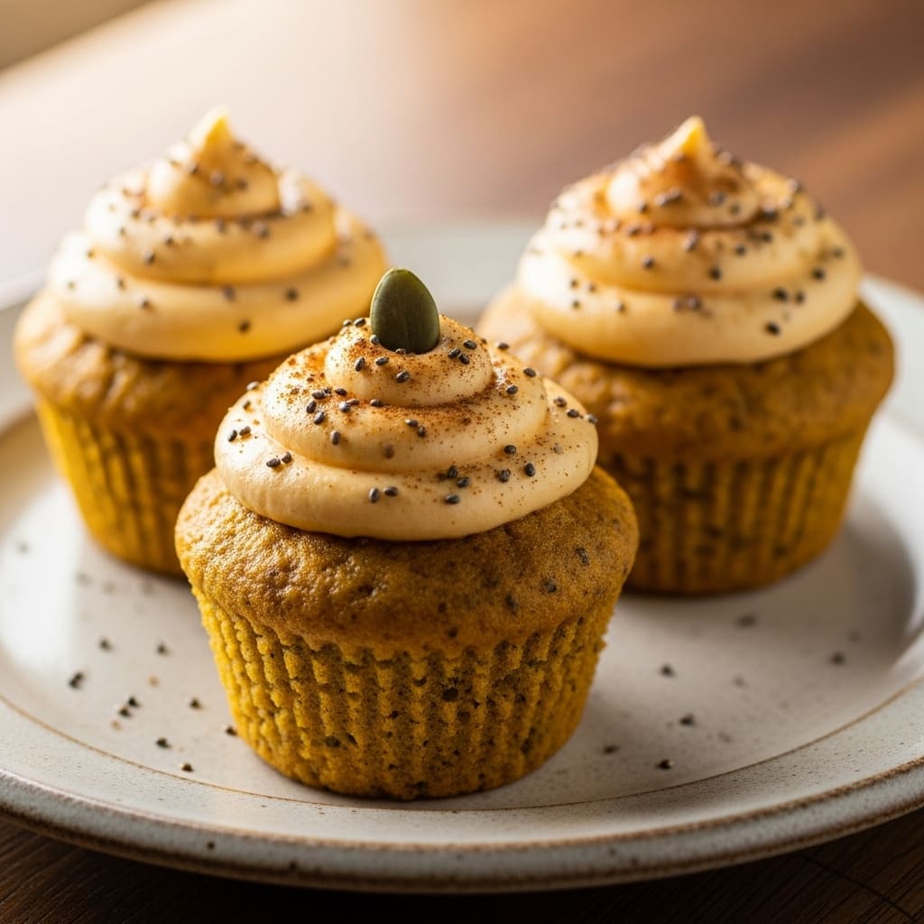 Chia Pumpkin Cupcakes