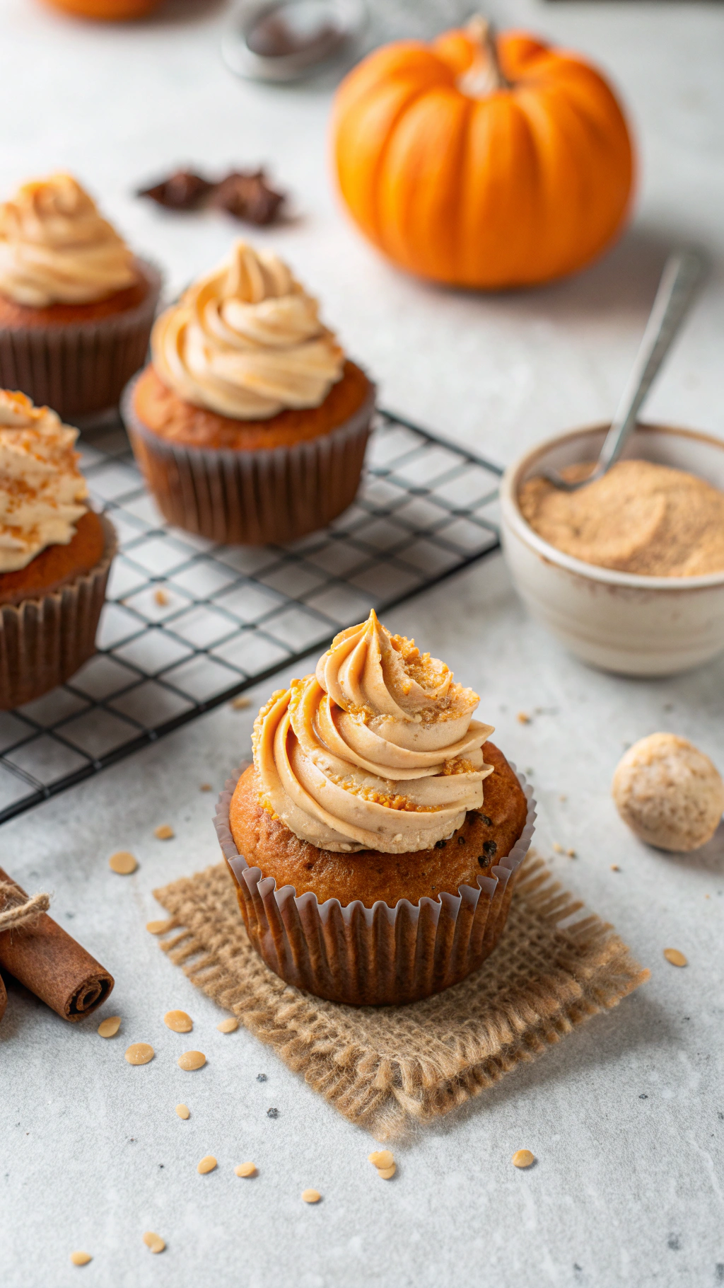 sugar free pumpkin cupcakes cooking process step