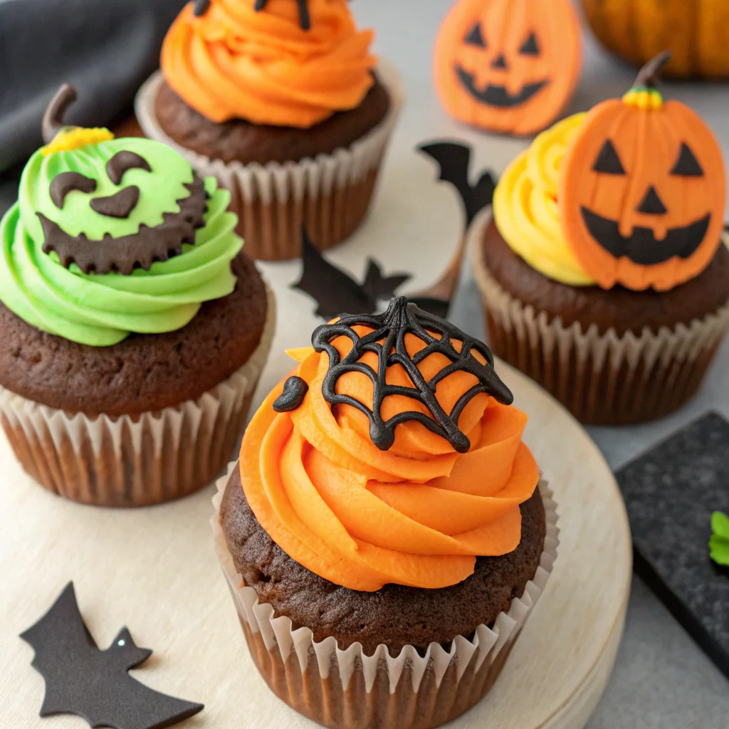 Piping Halloween Cupcakes