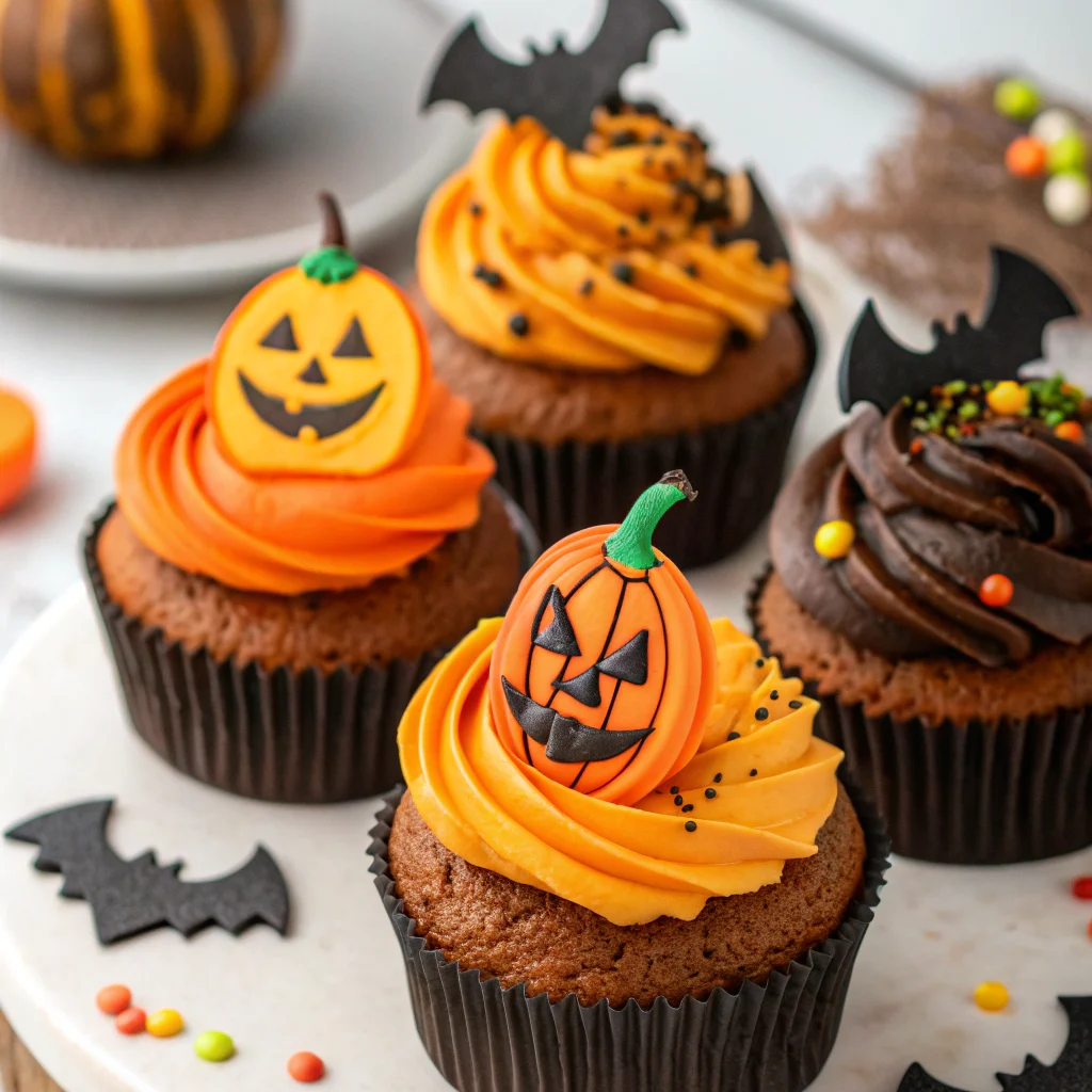 Low-calorie Halloween Cupcakes