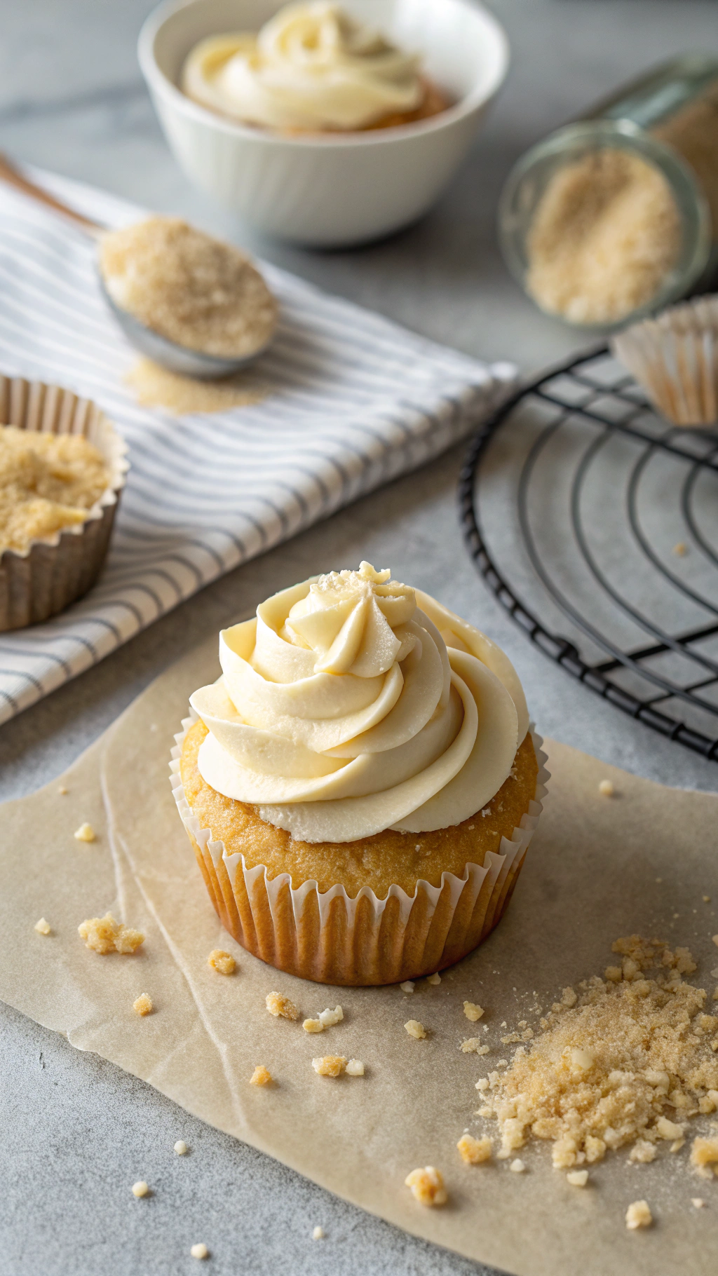 smooth buttercream cupcakes cooking process step