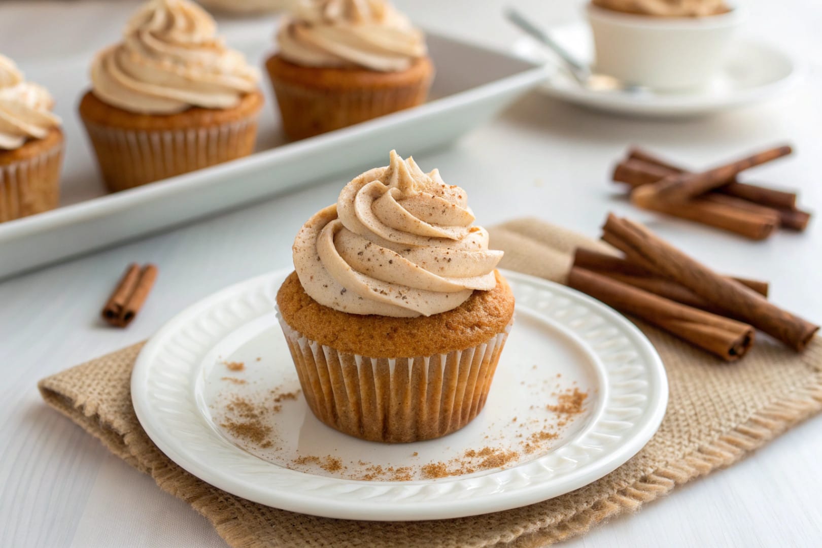 chai spice cupcakes featured dish plated