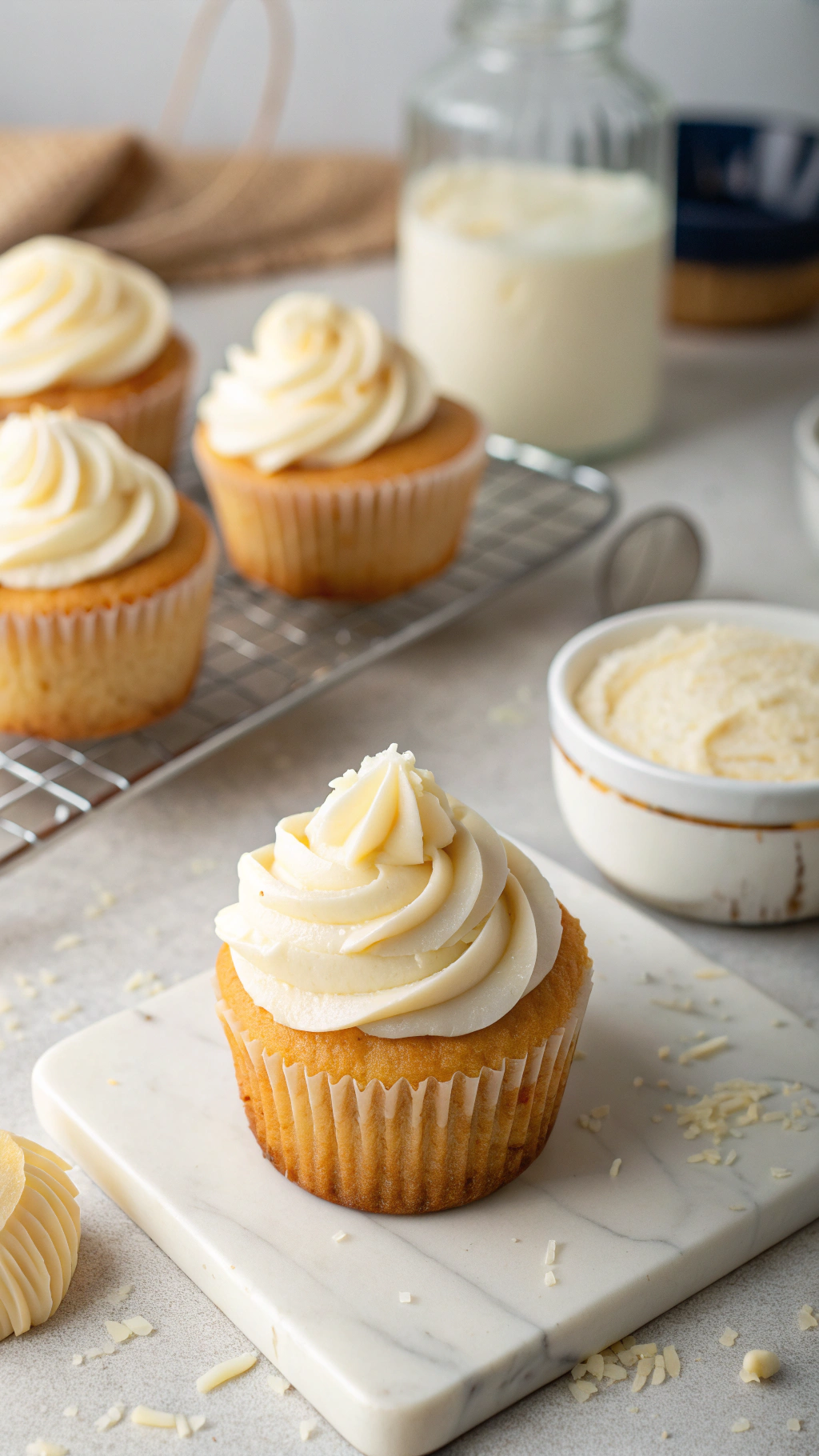cream cheese cupcake frosting cooking process step