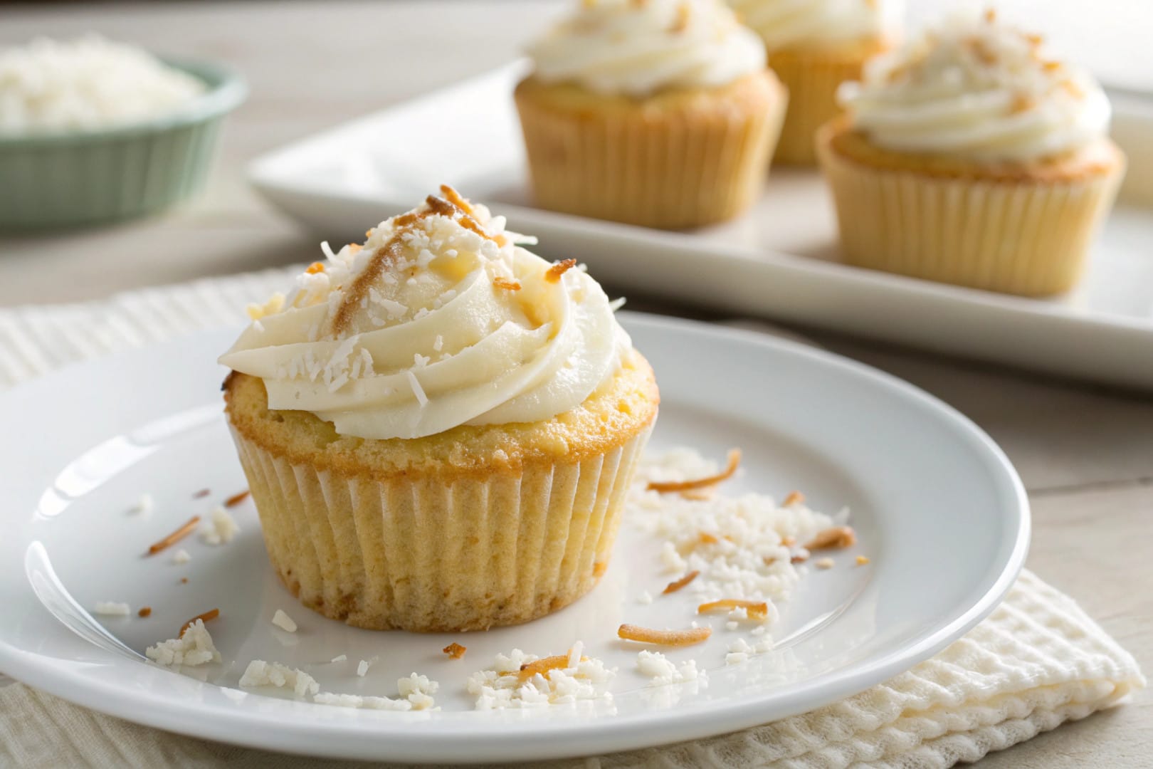 coconut flour cupcakes featured dish plated