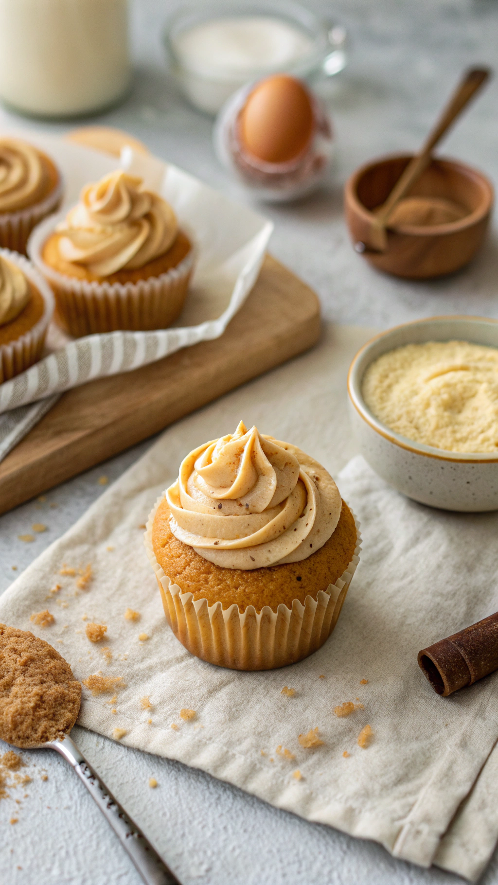 brown butter cupcakes cooking process step
