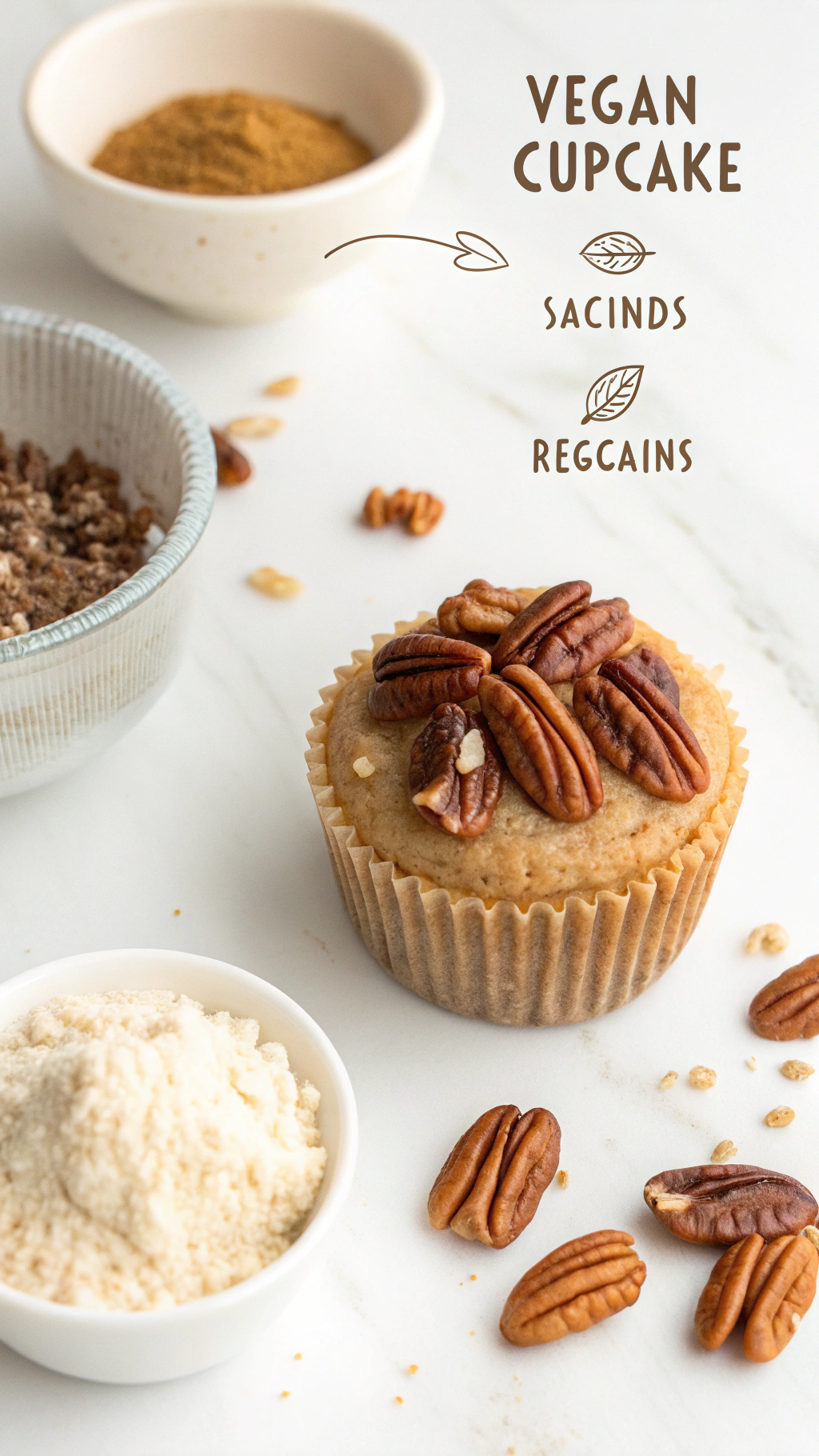 vegan pecan cupcakes ingredients preparation