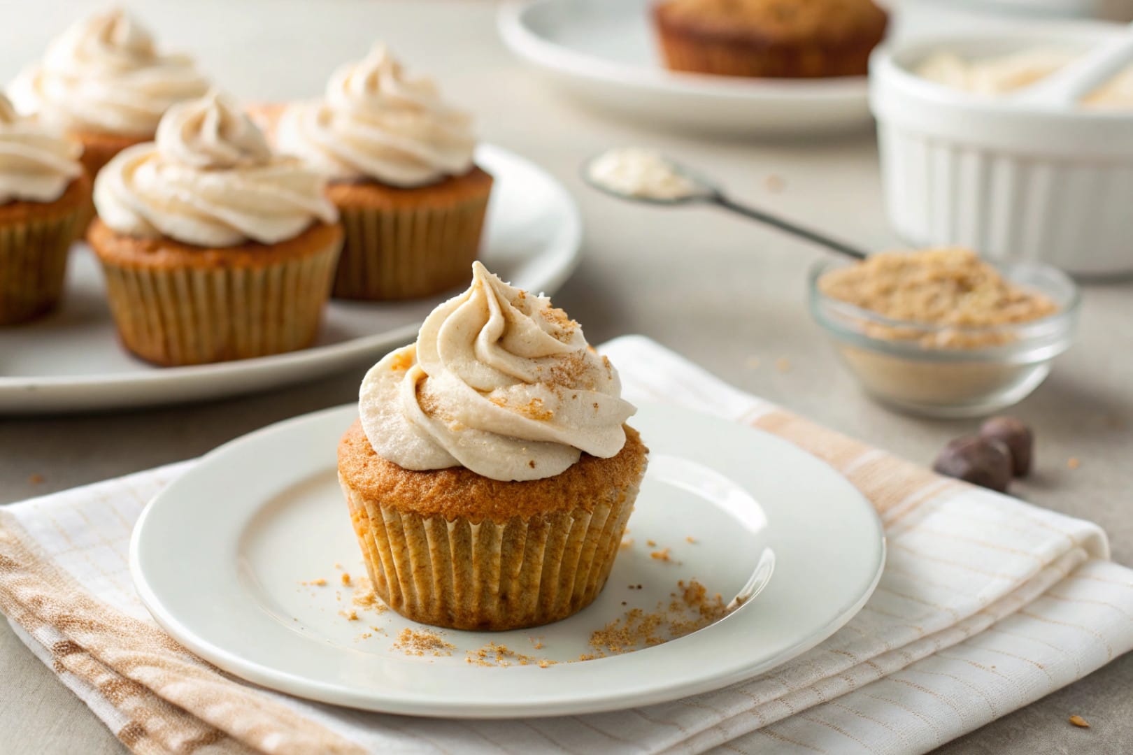 oat flour cupcakes featured dish plated