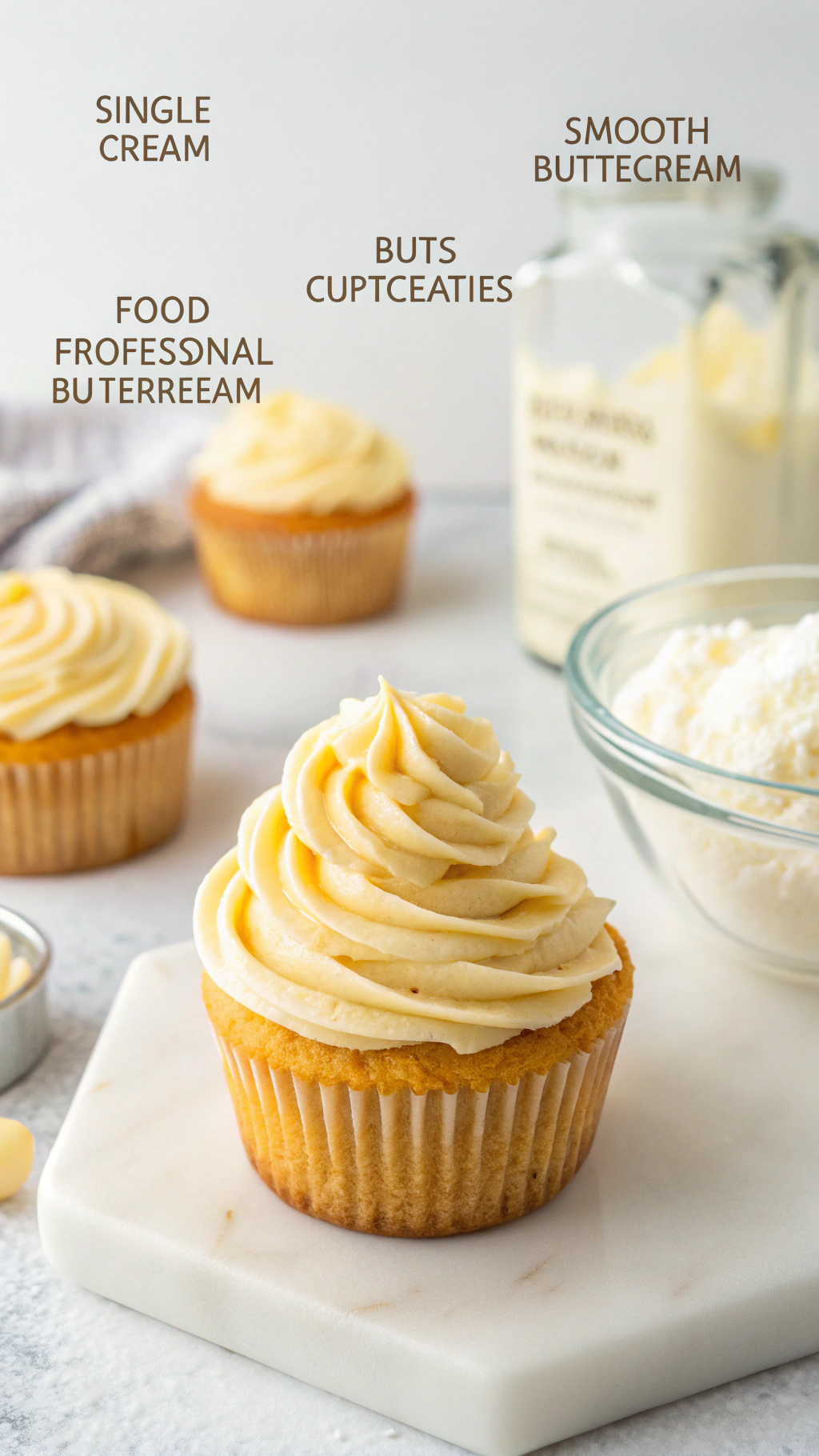 smooth buttercream cupcakes ingredients preparation