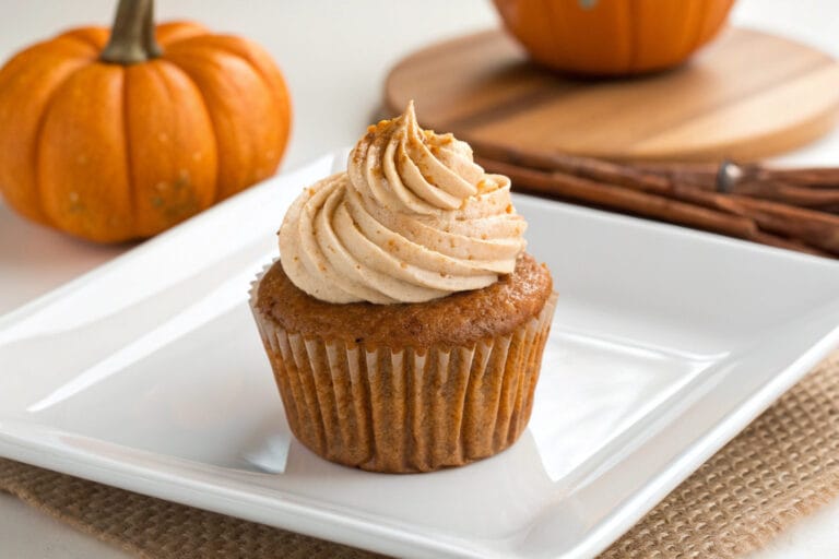 gluten free pumpkin cupcakes featured dish plated