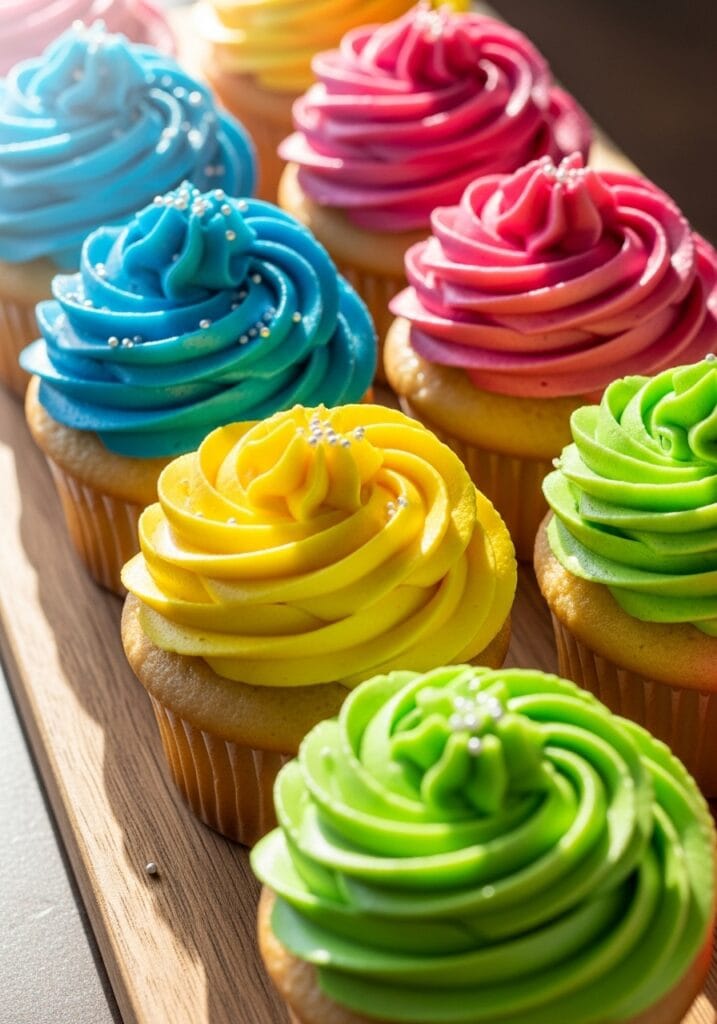 Swirl Color Cupcakes