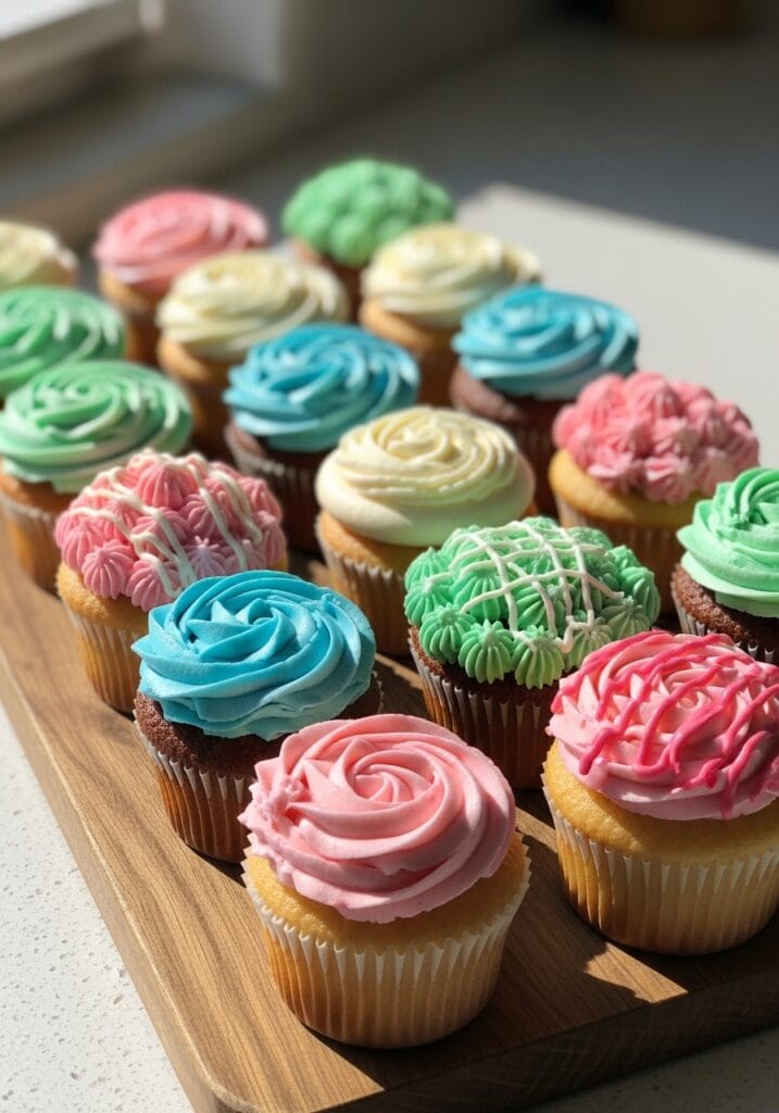 decorating pattern cupcakes