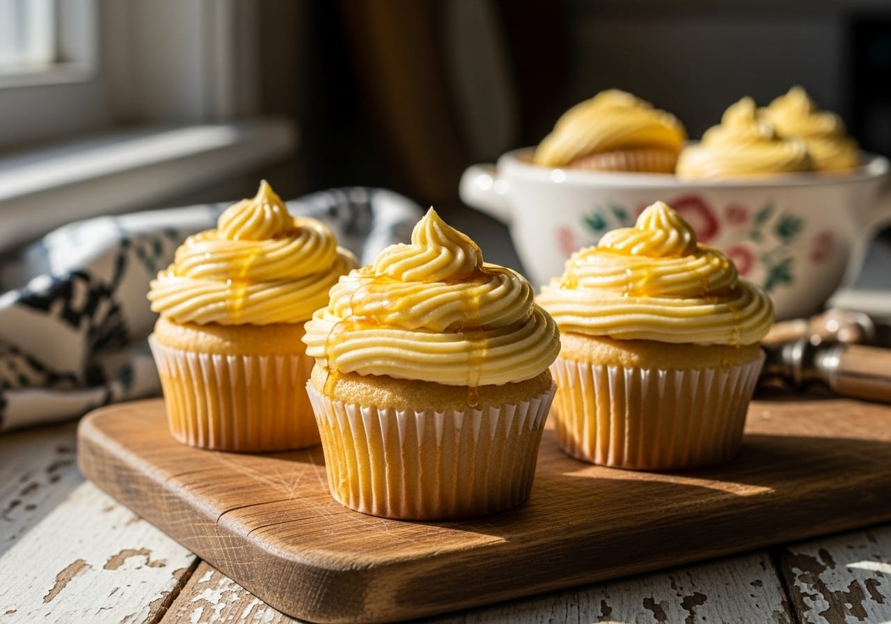 honey butter cupcakes