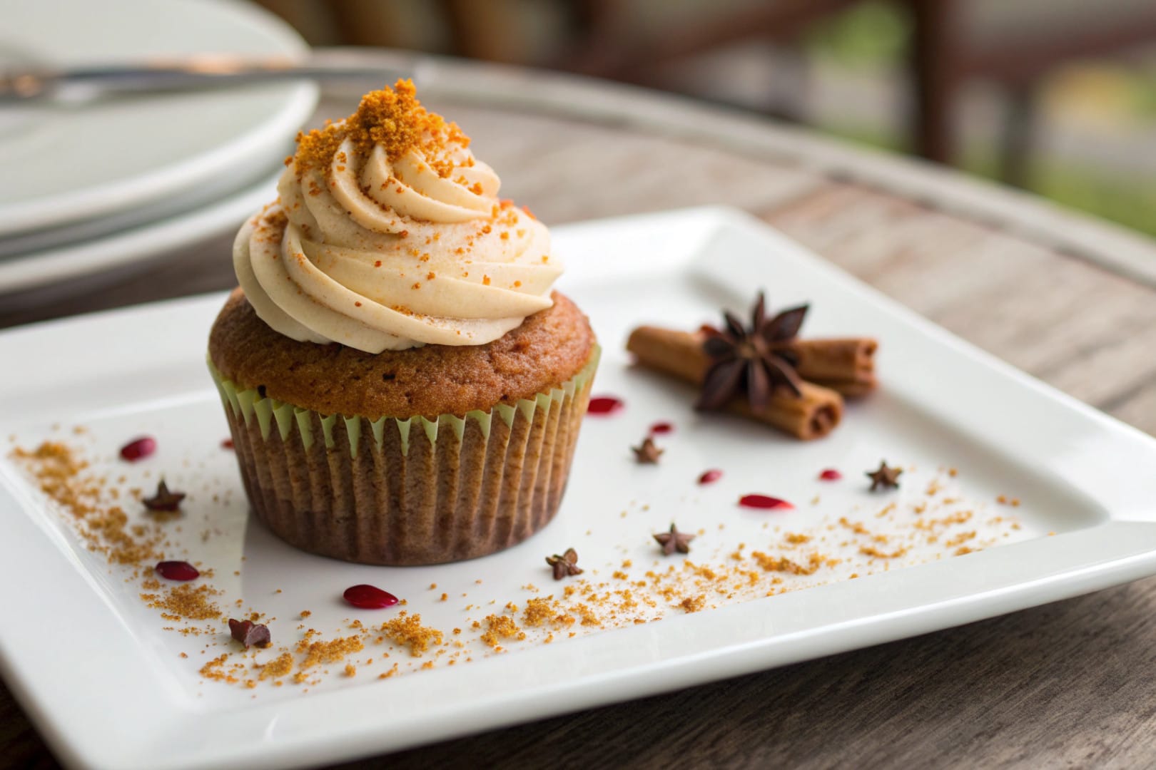 vegan spice cupcakes featured dish plated