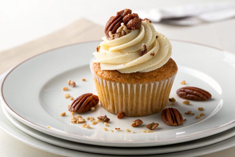 butter pecan cupcakes featured dish plated