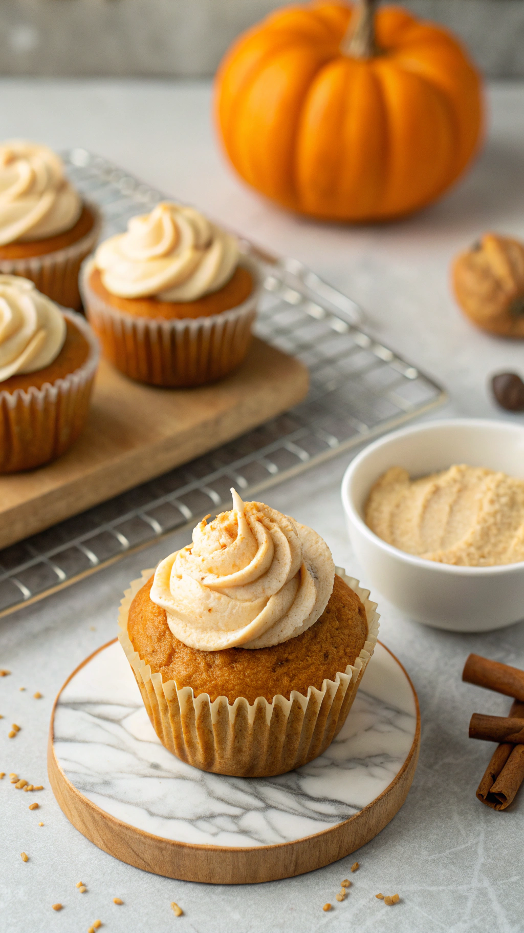 dairy free pumpkin cupcakes cooking process step