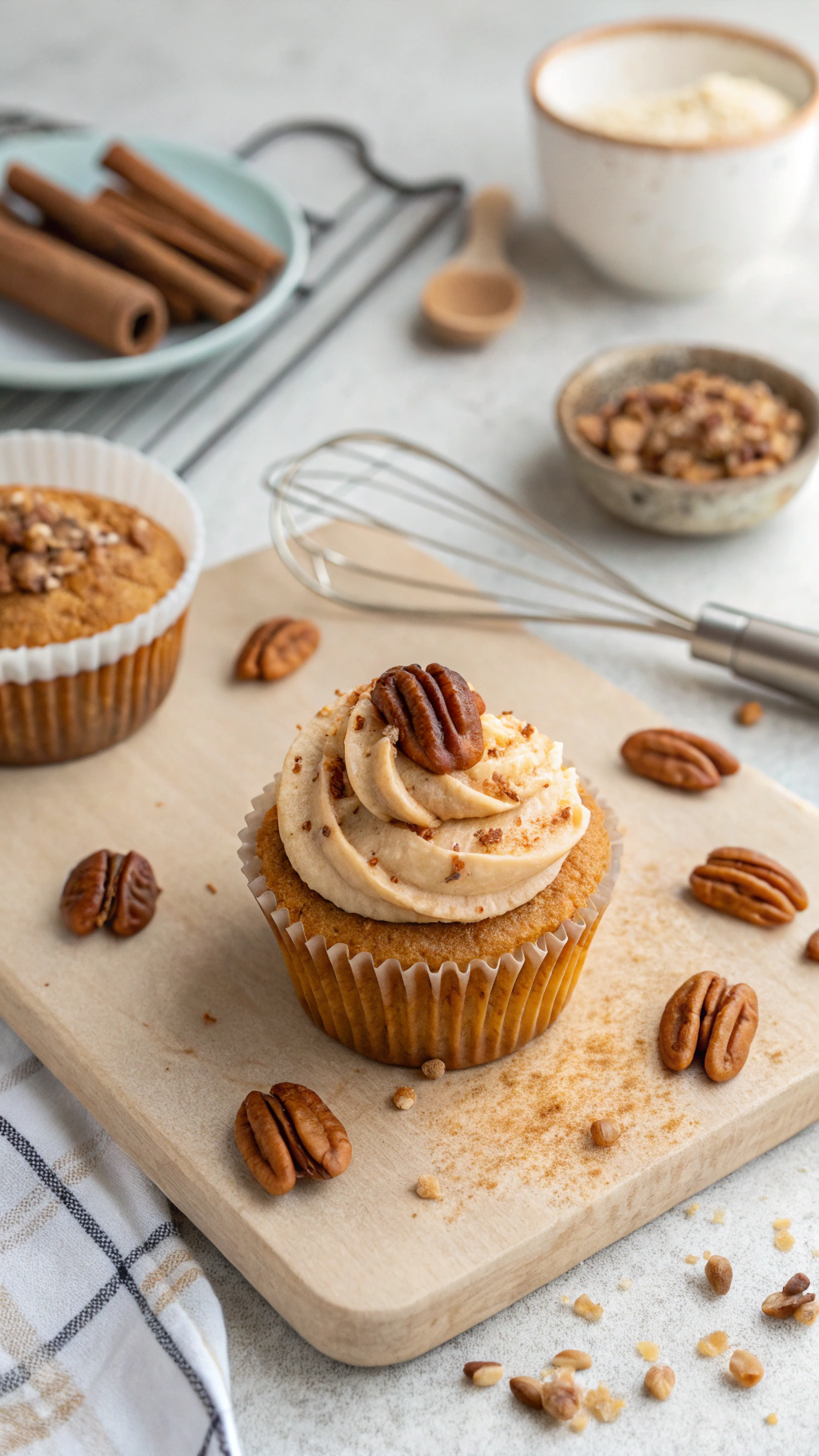 toasted pecan cupcakes cooking process step