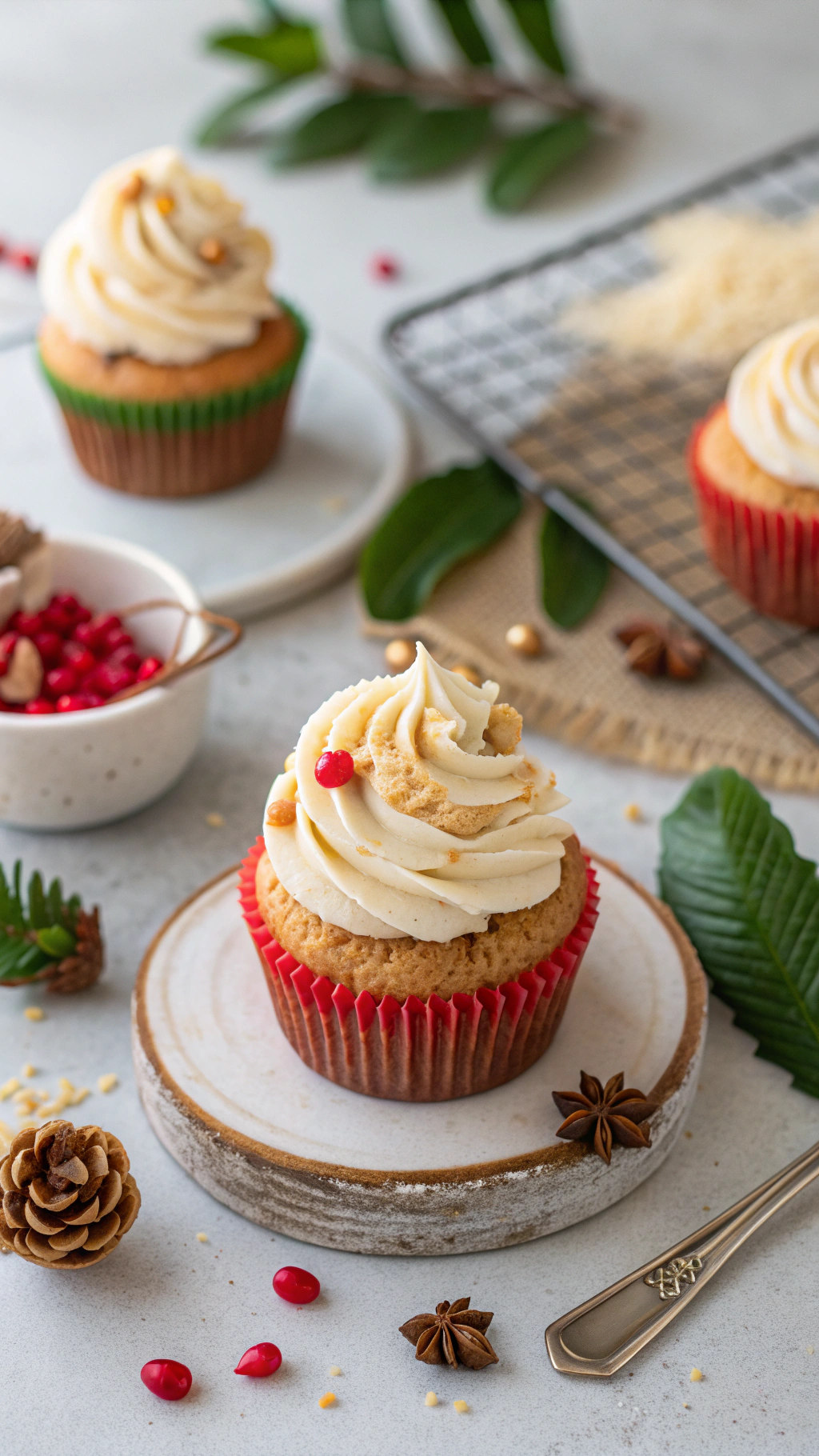 vegan holiday cupcakes cooking process step