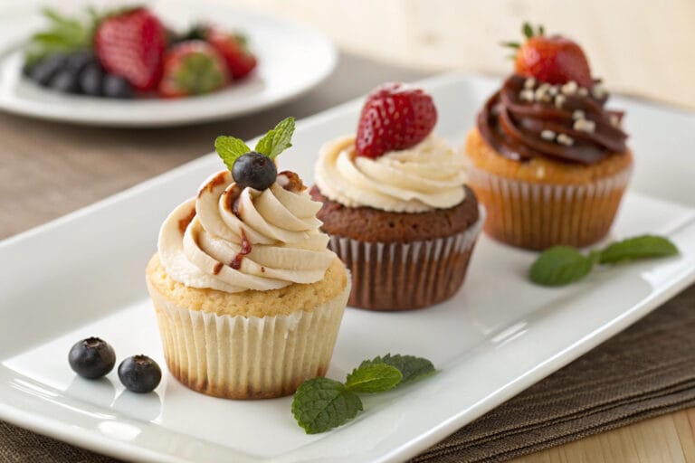 low calorie cupcakes featured dish plated