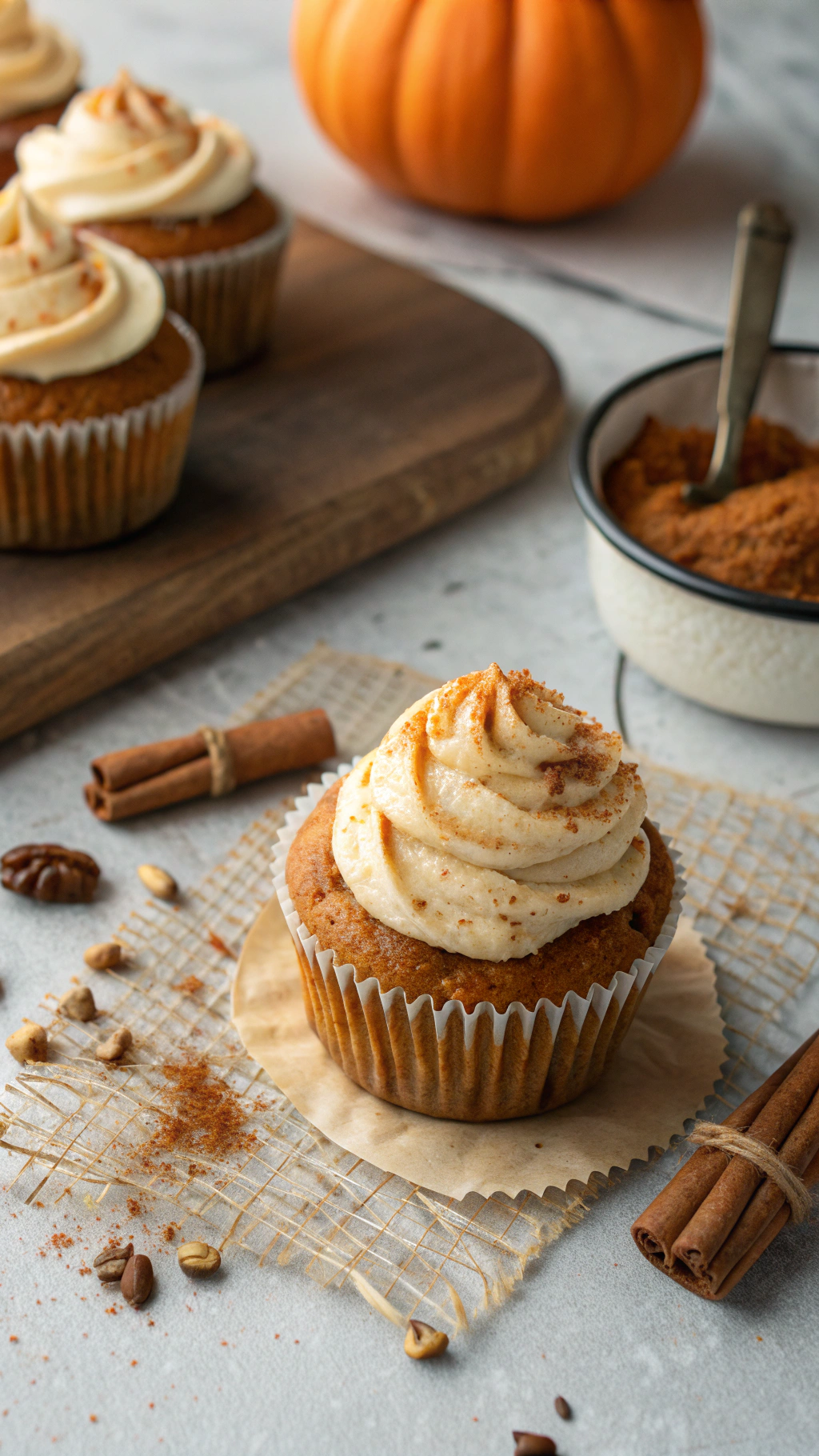 spiced pumpkin cupcakes cooking process step