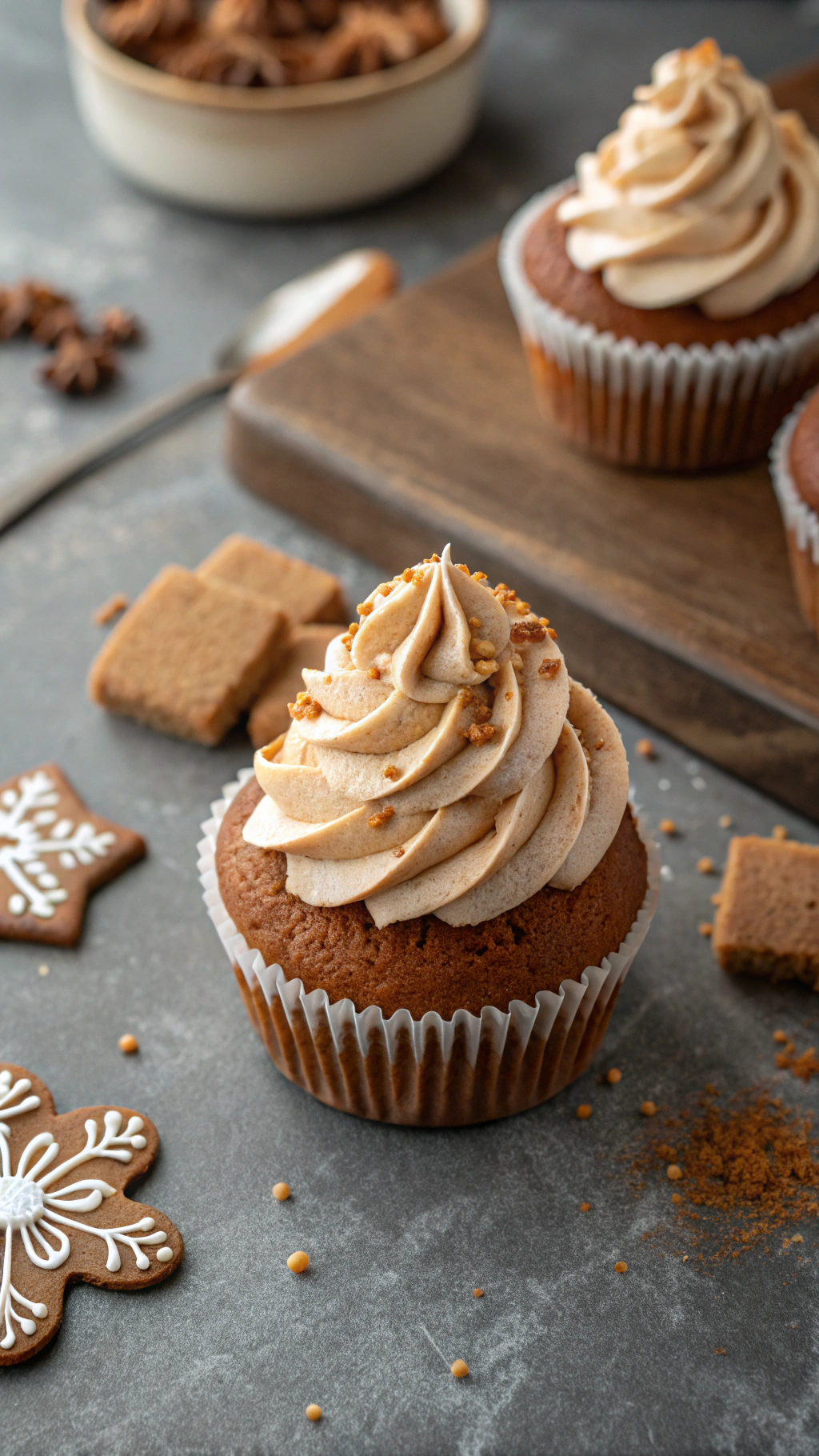 gingerbread cupcakes cooking process step
