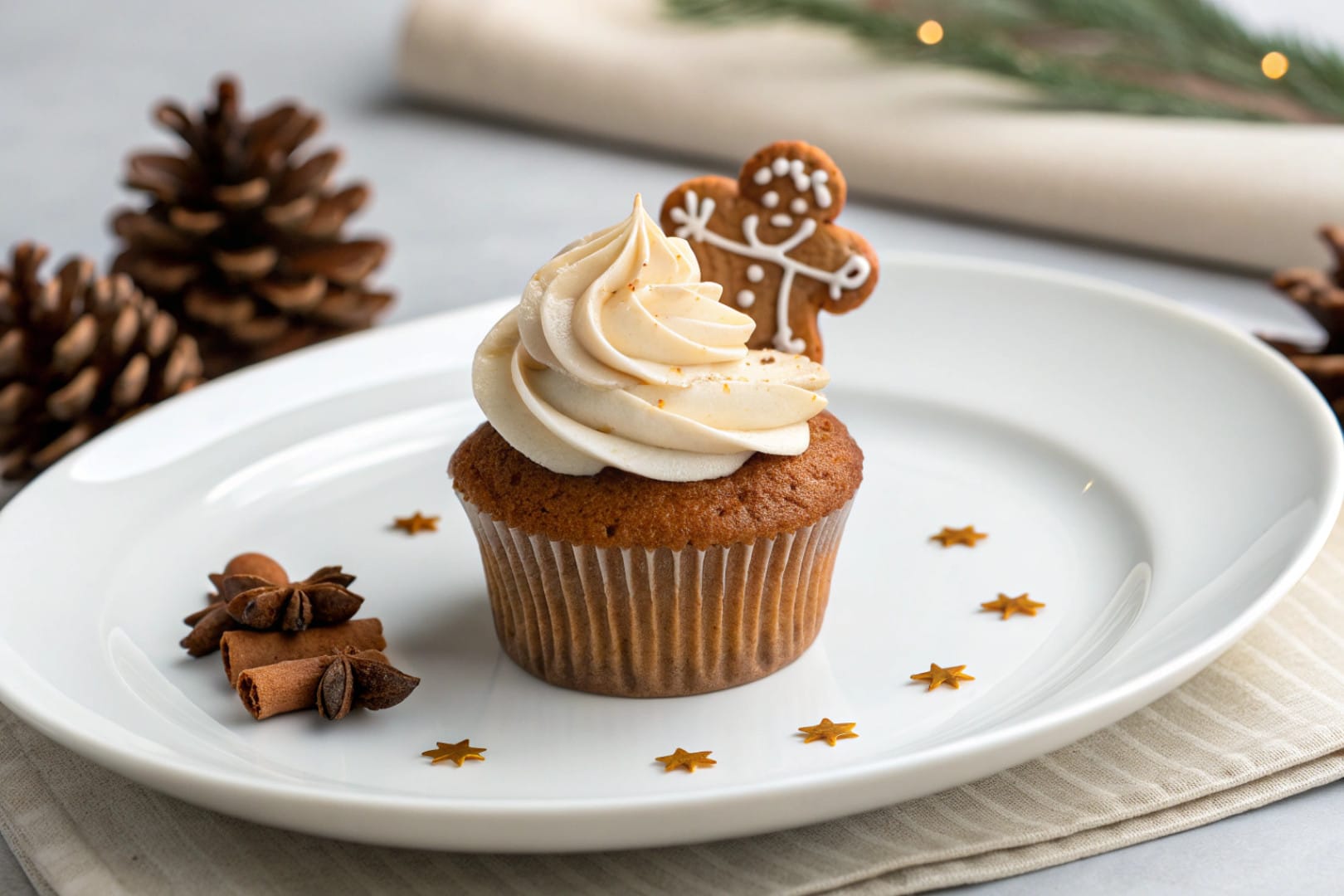 gingerbread cupcakes featured dish plated