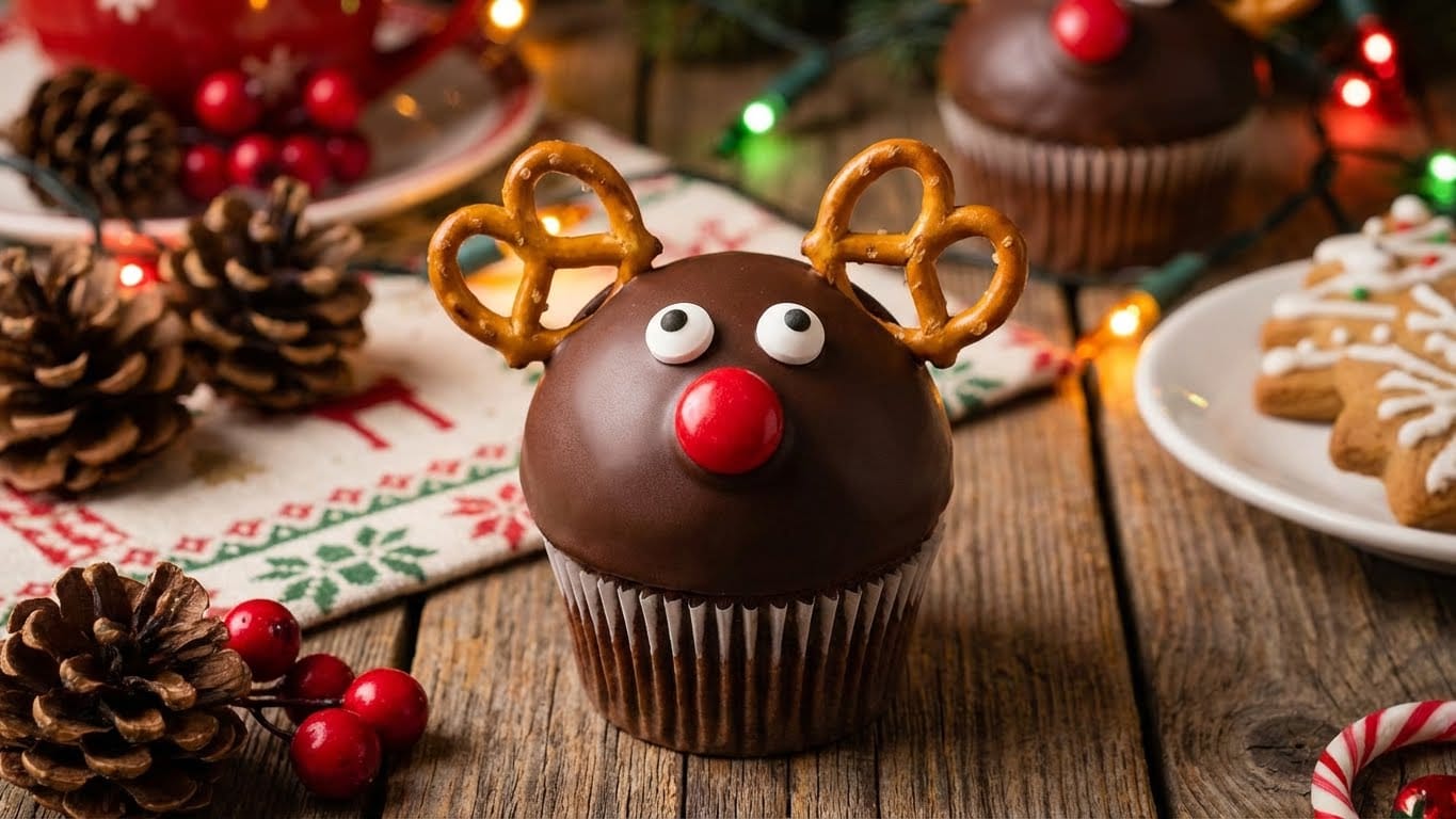 Rudolph cupcakes
