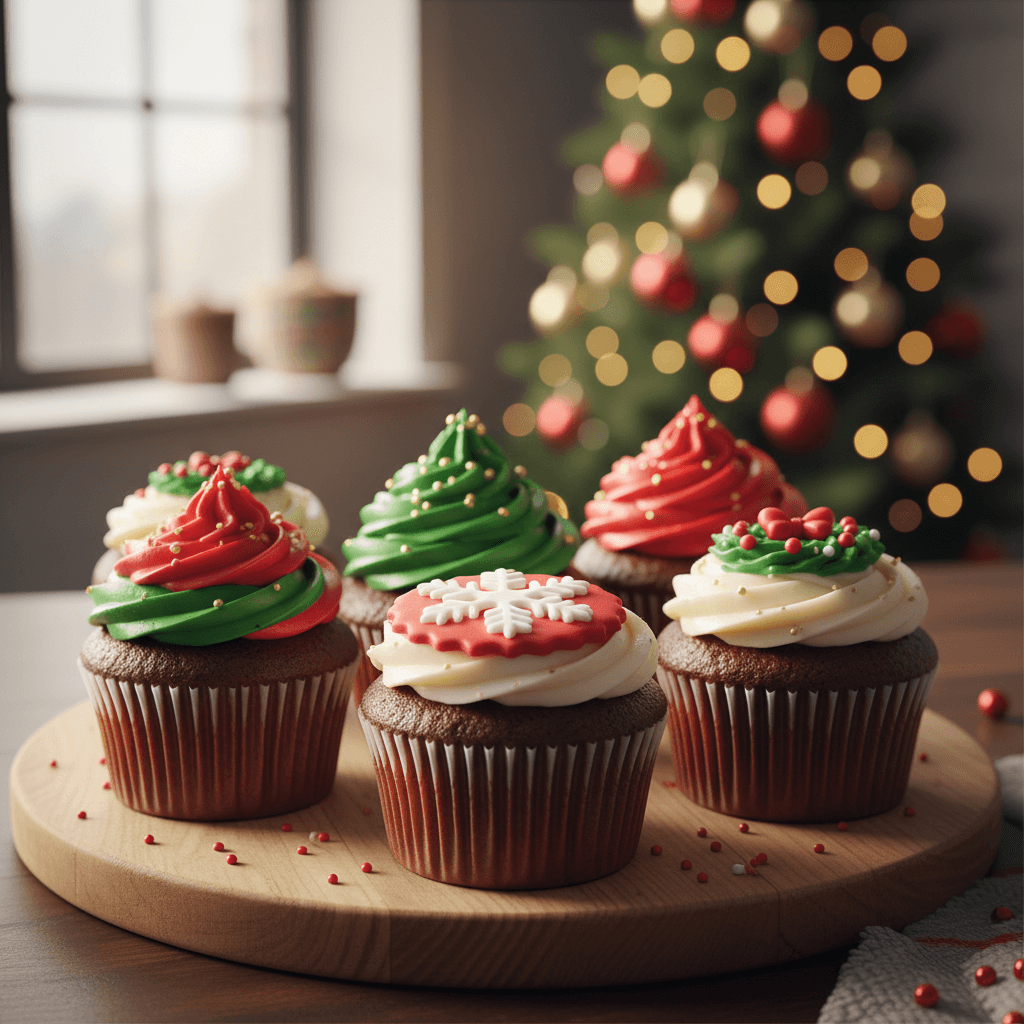 gluten-free Christmas cupcakes