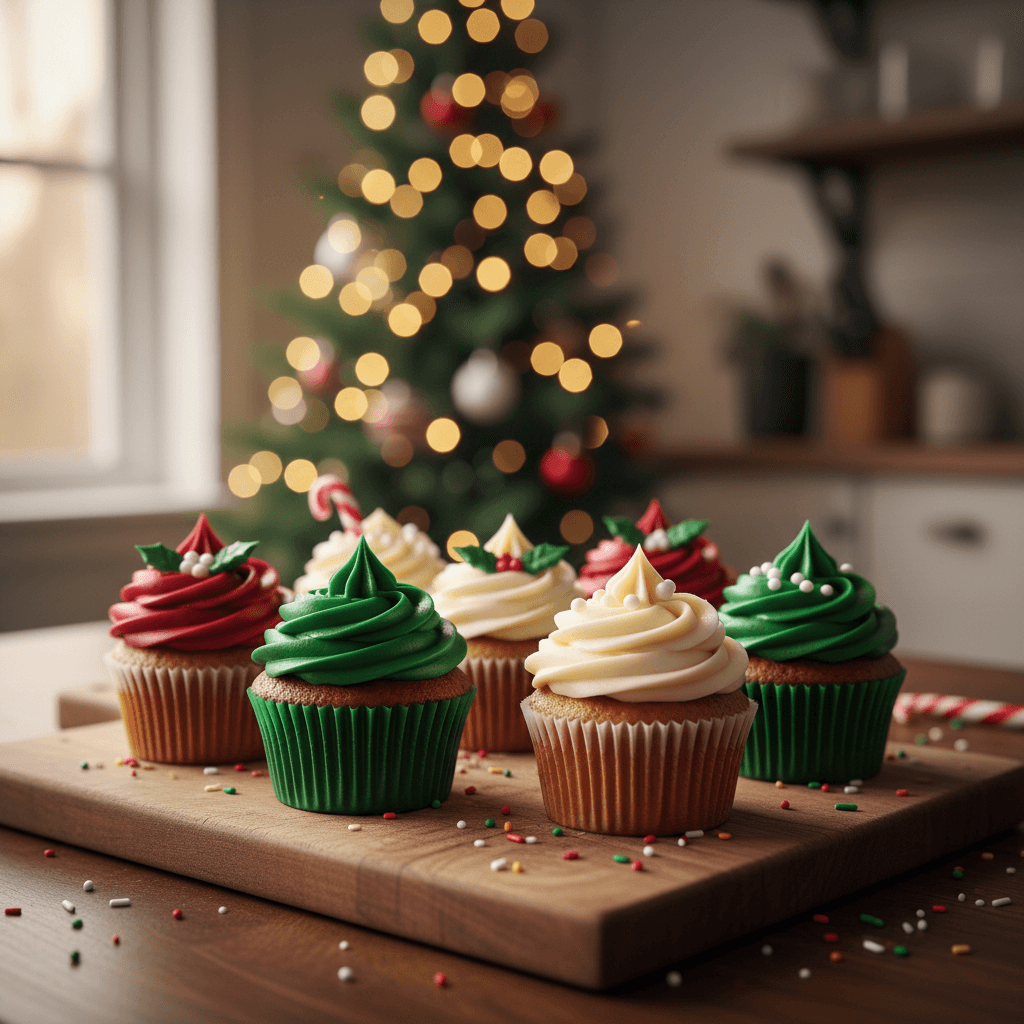 vegan Christmas cupcakes