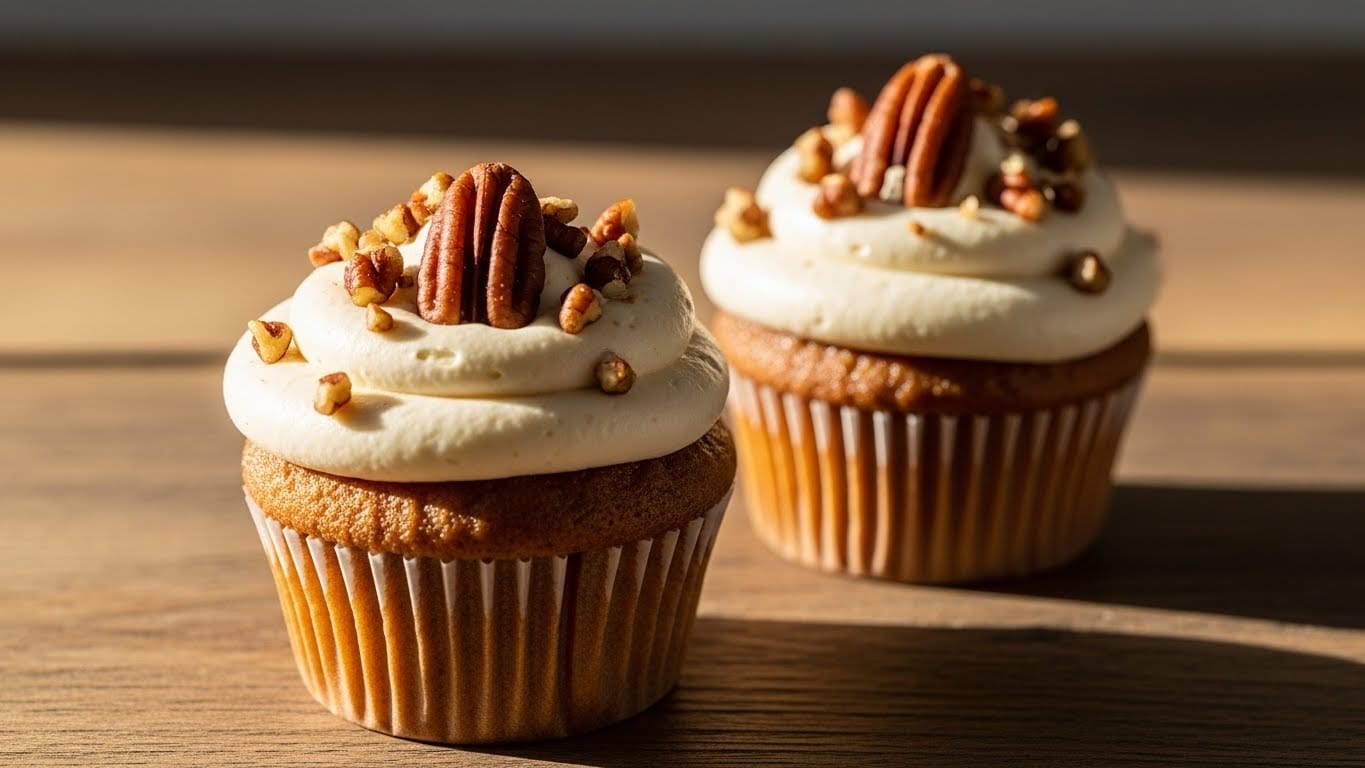 roasted pecan cupcakes