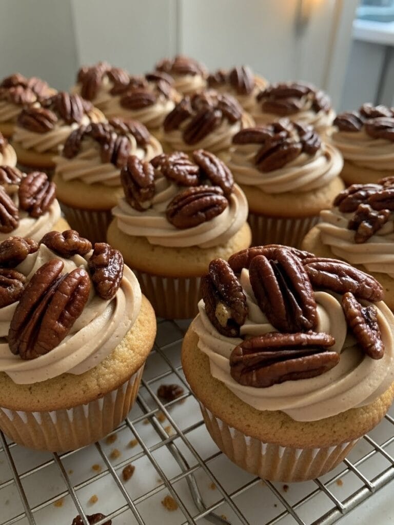 roasted pecan cupcakes