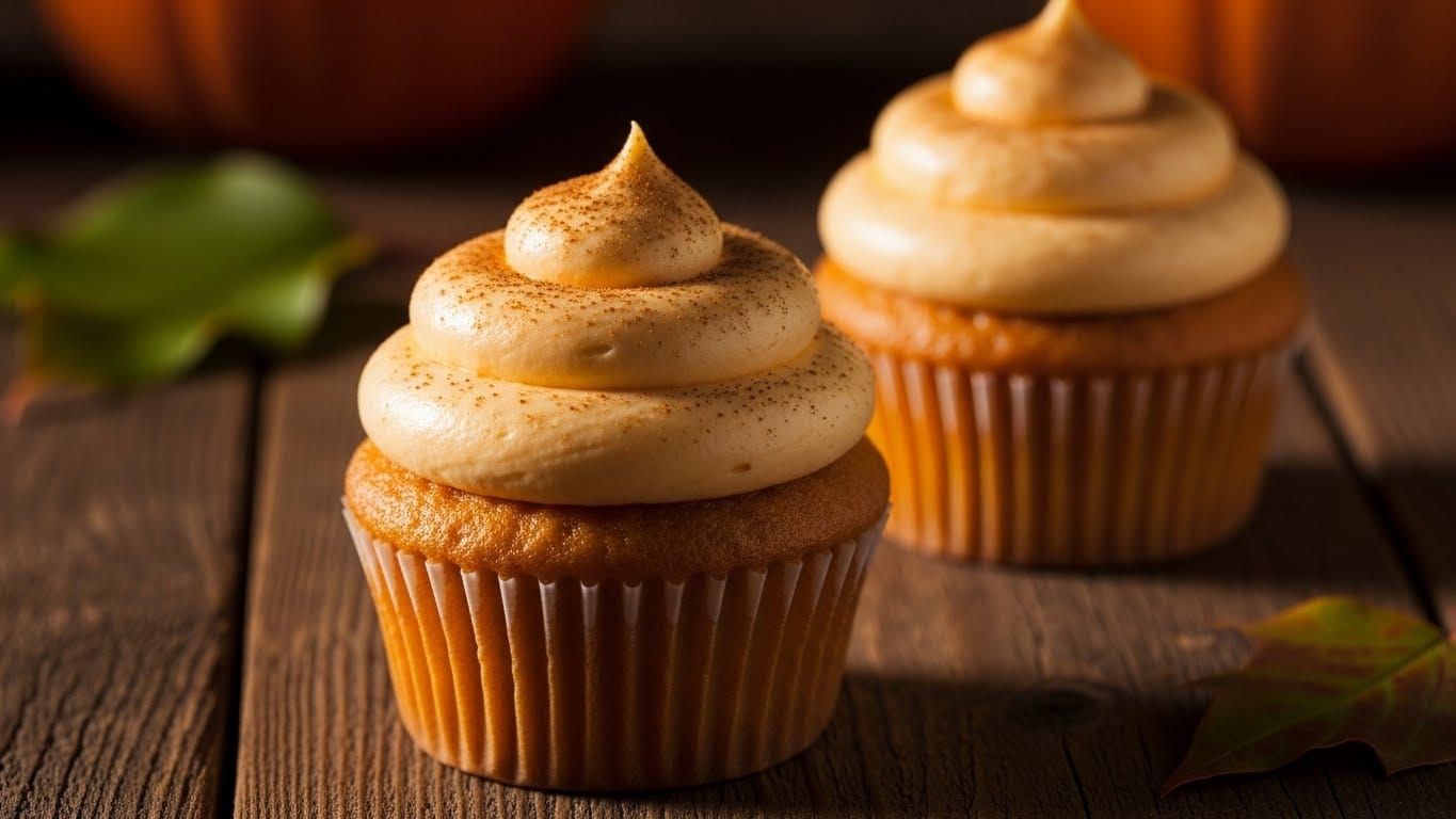 pumpkin cream cupcakes