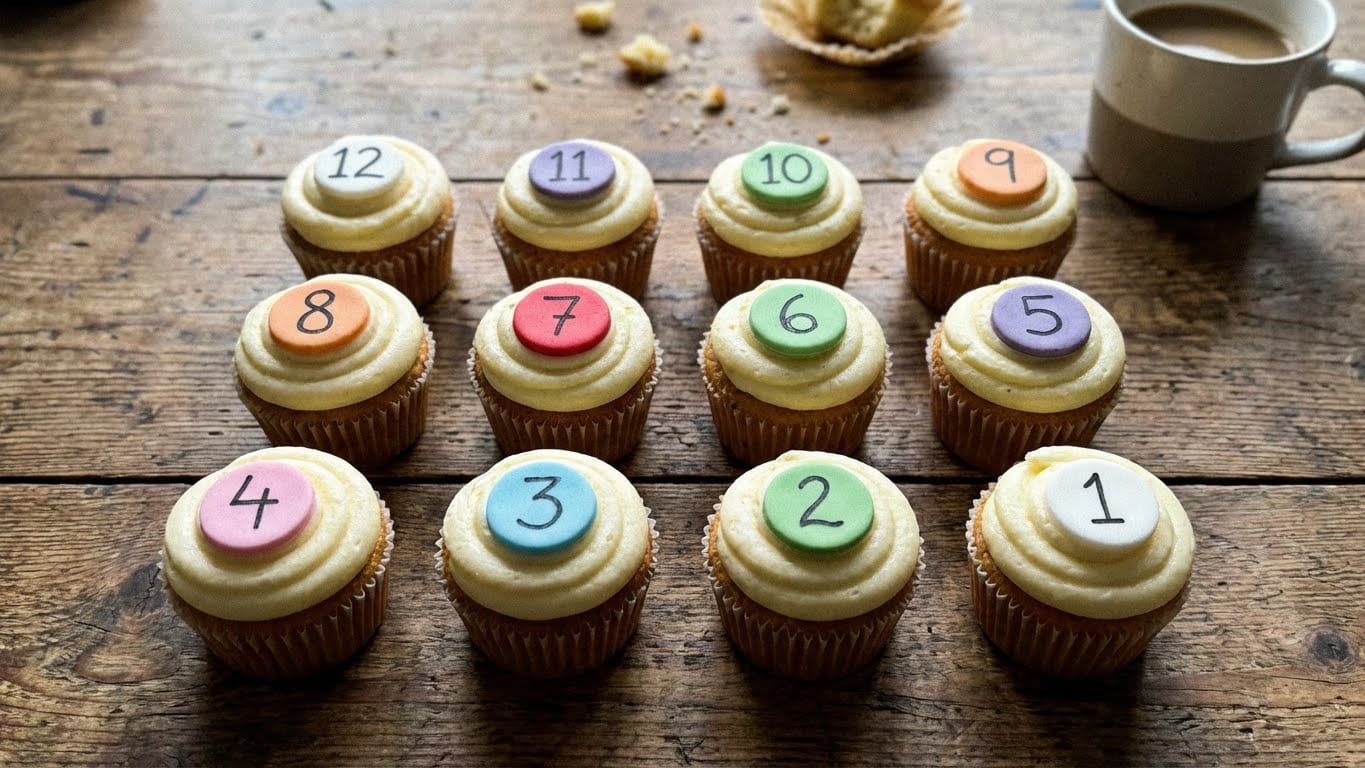 Countdown cupcakes for New Years